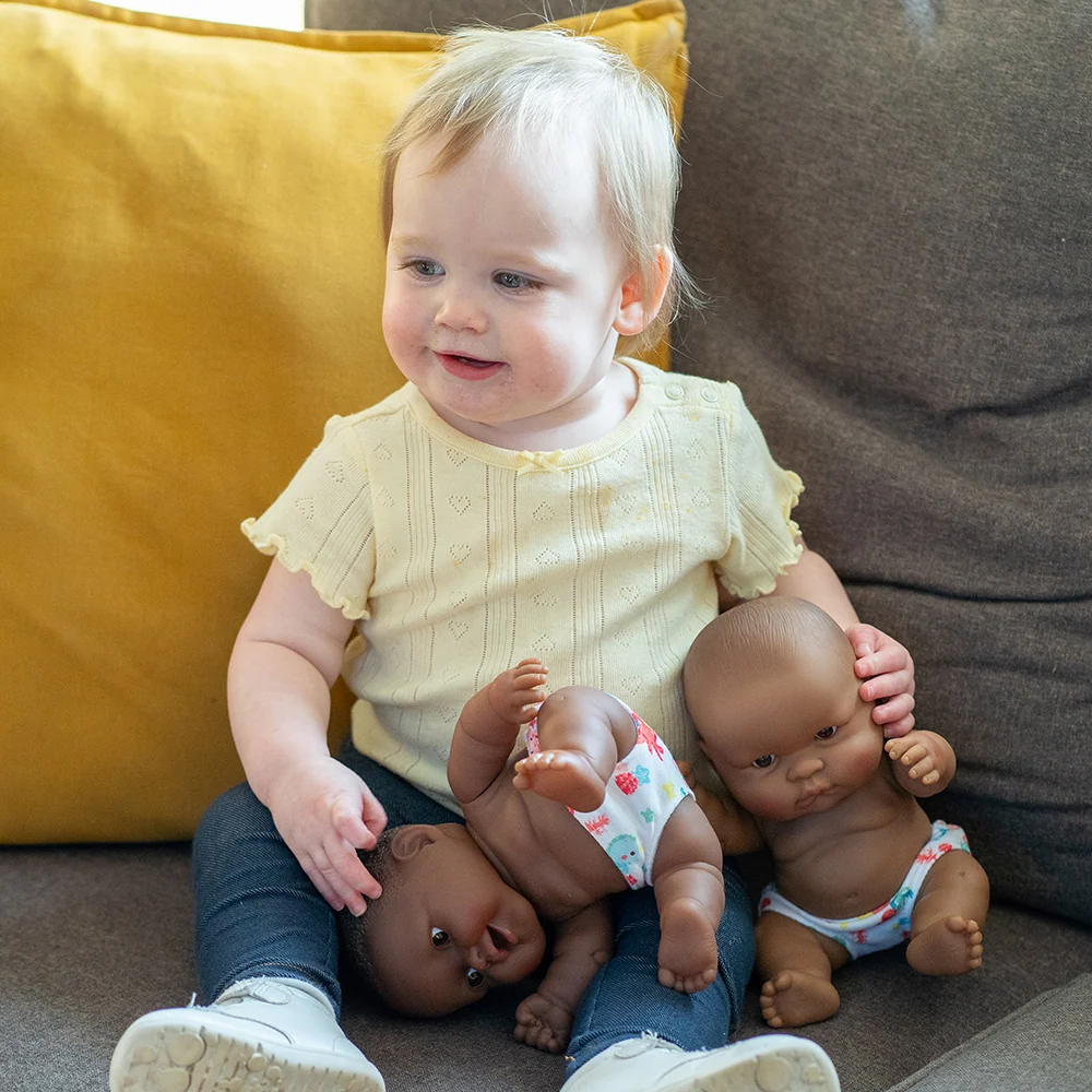 10 Inch Huggable Multicultural Baby Dolls | Set of 4 Soft Vinyl Realistic Baby Dolls - Image 4