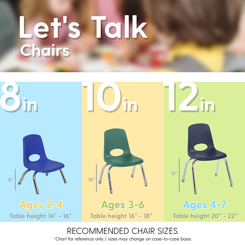 Toddler 10" Sand Stack Chairs 2-Piece Set | Durable, No-Snag Classroom Seating - Image 10