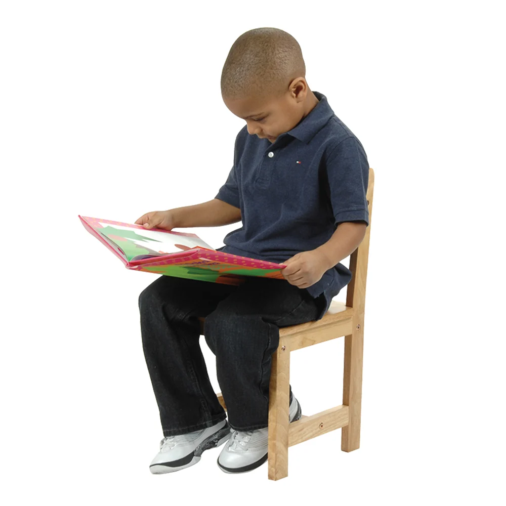 Solid Hardwood Child-Sized Chair | 12" Seat Height, Durable & Safe Classroom Seating - Image 6