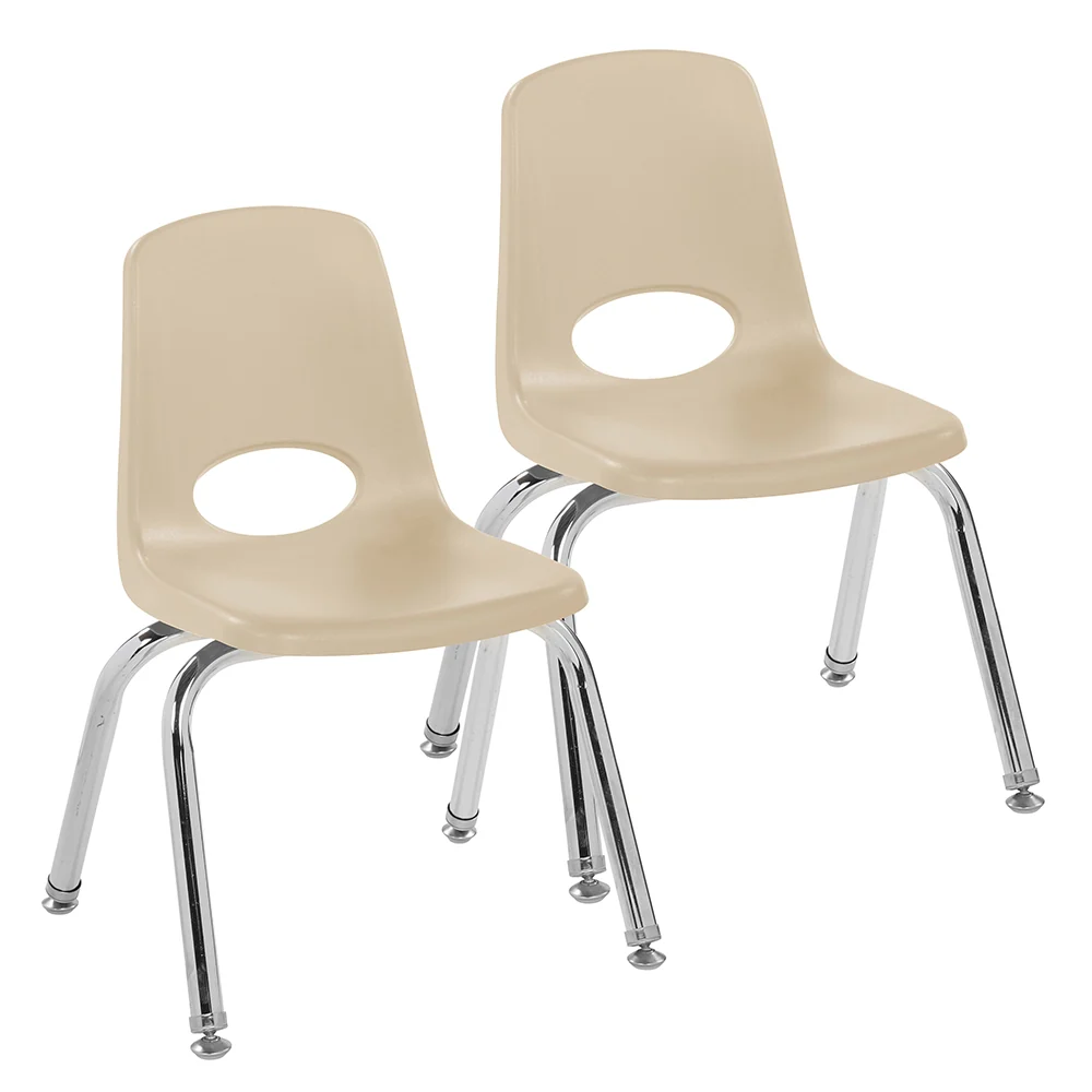 12" Sand Stack Chairs 2-Piece Set | Durable, No-Snag Classroom Seating