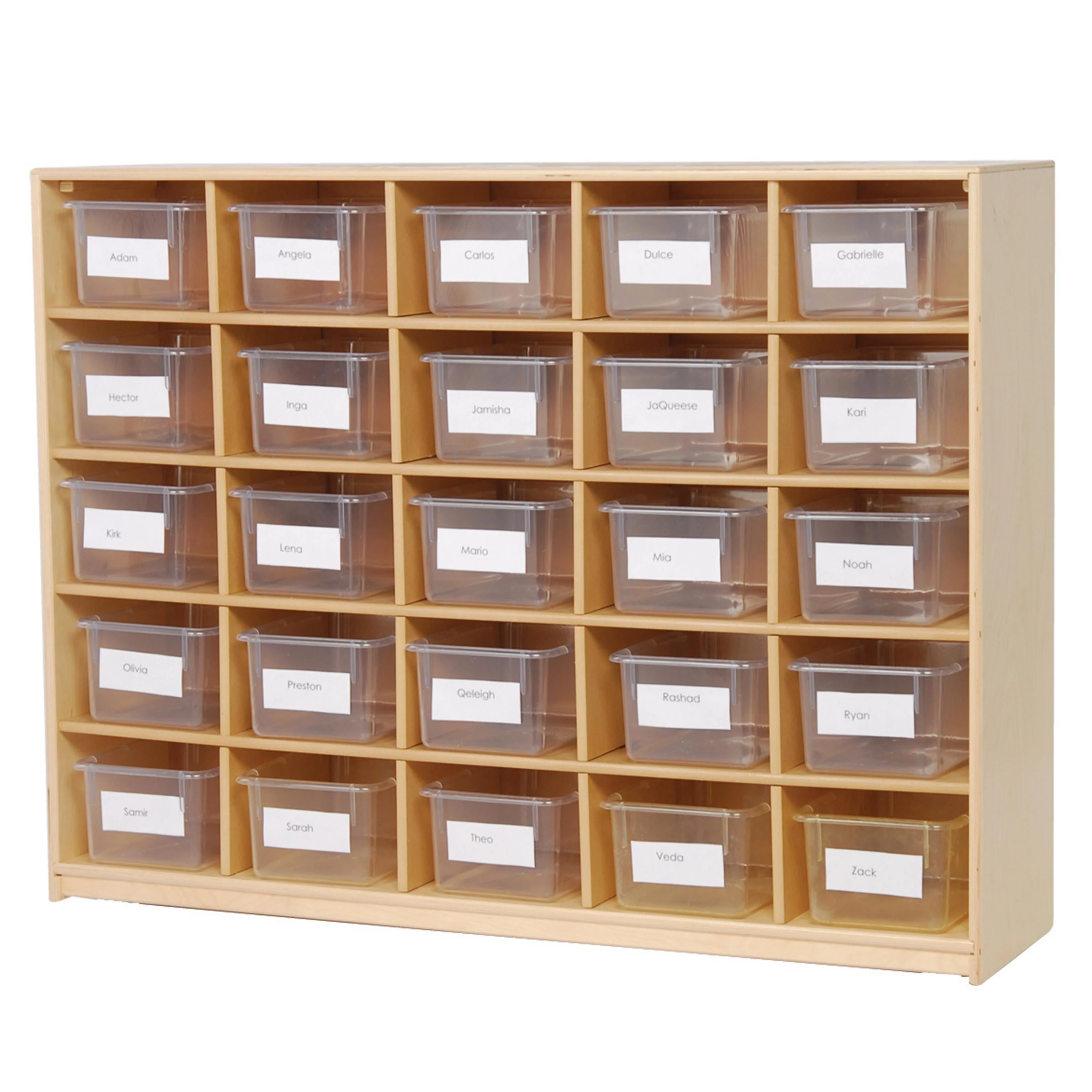 25-Cubbie Birch Storage Unit | Classroom Tote Organizer - Image 5
