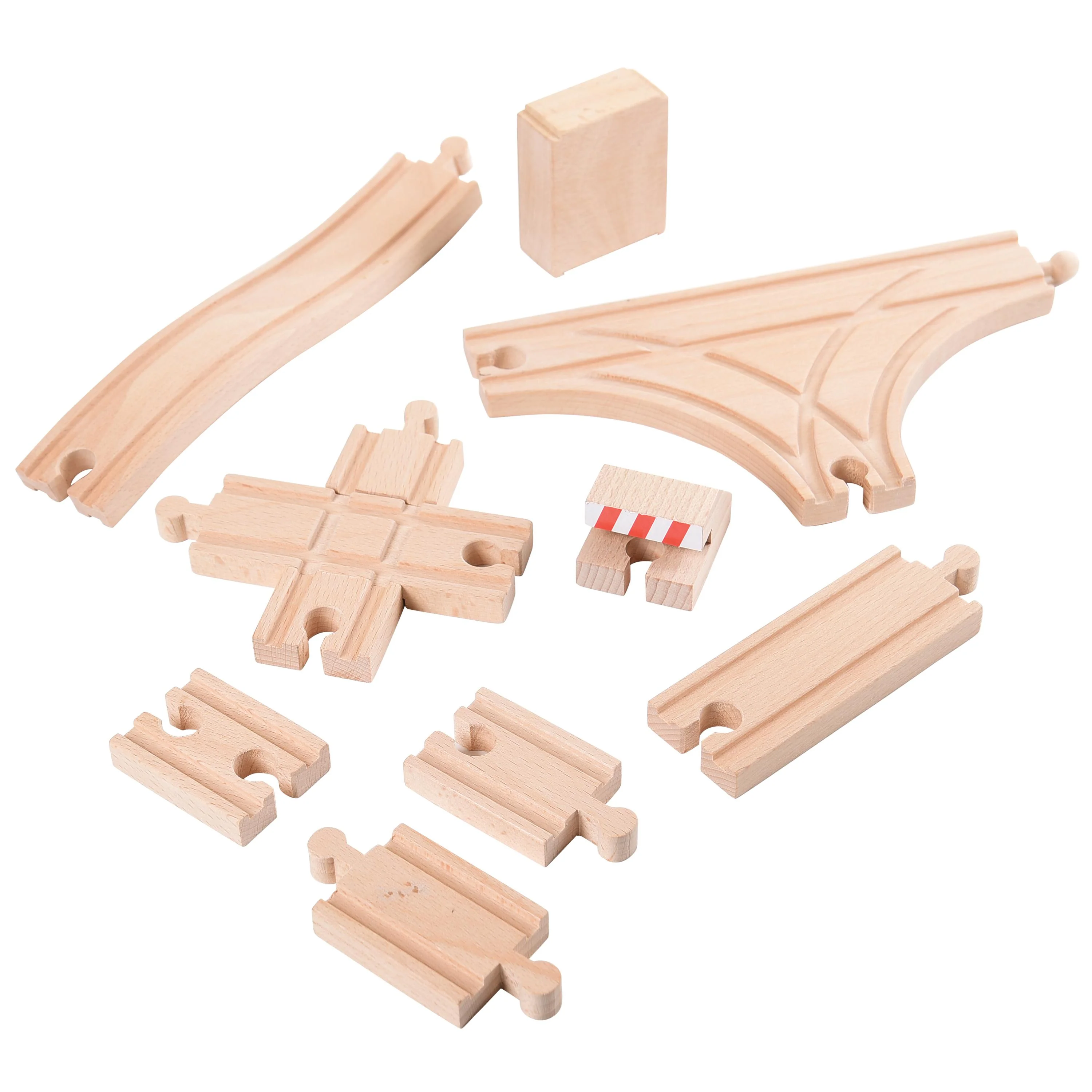 Wooden Train Track Set, 26 Pieces - Image 4