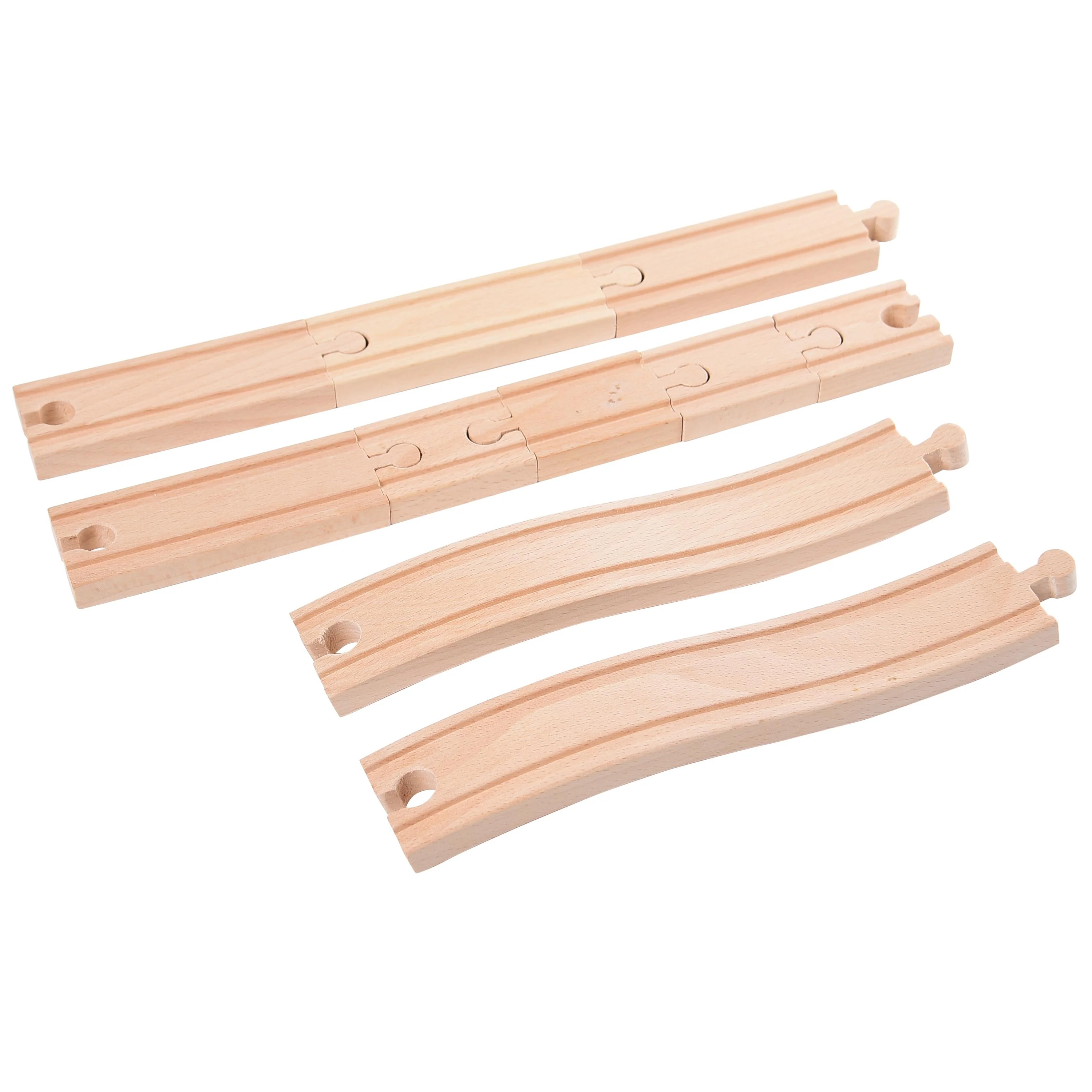Wooden Train Track Set, 26 Pieces - Image 5