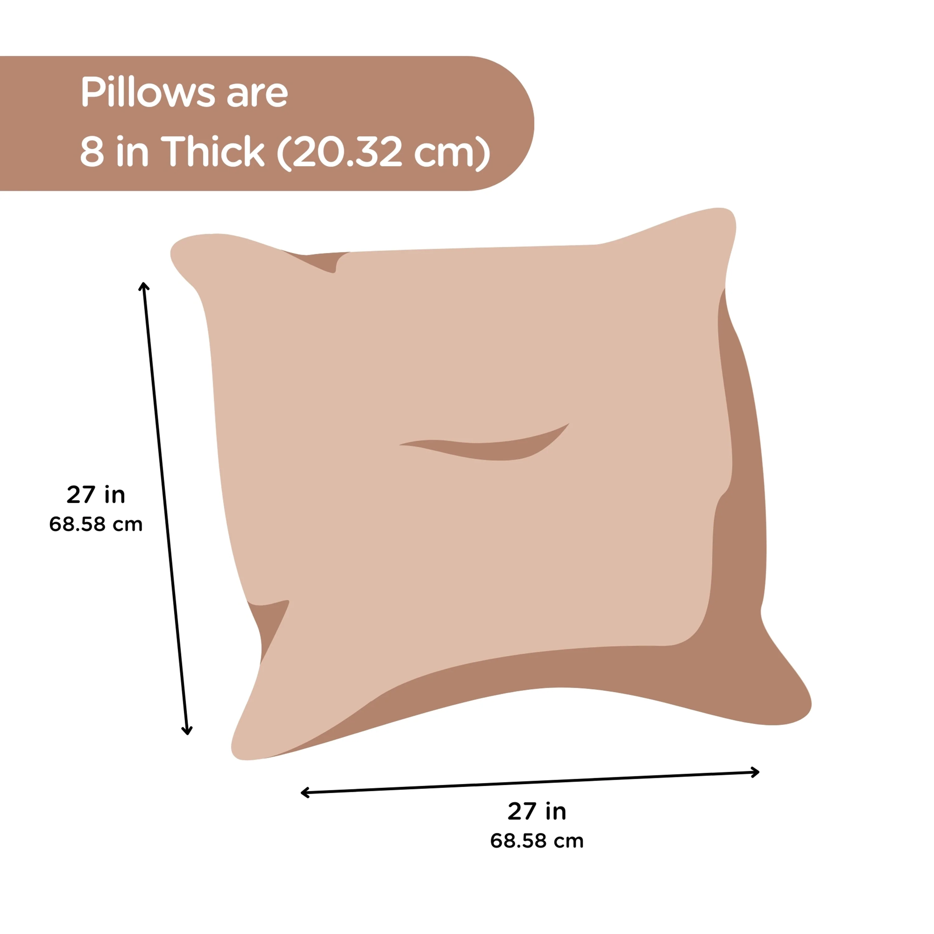 27" Cozy Floor Pillows | 4-Piece Soft Foam Cushion Set | Elements Collection - Image 4