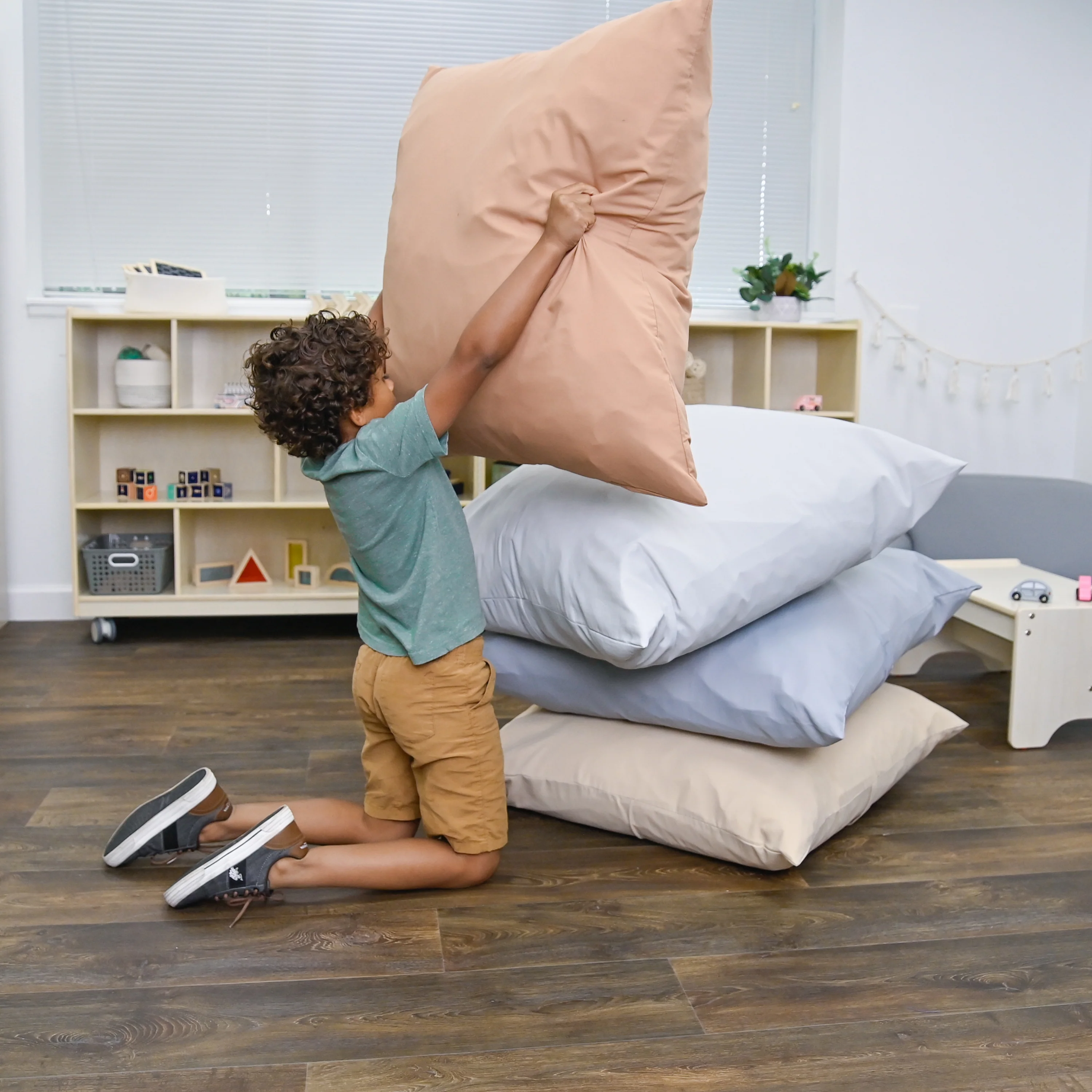 27" Cozy Floor Pillows | 4-Piece Soft Foam Cushion Set | Elements Collection - Image 5