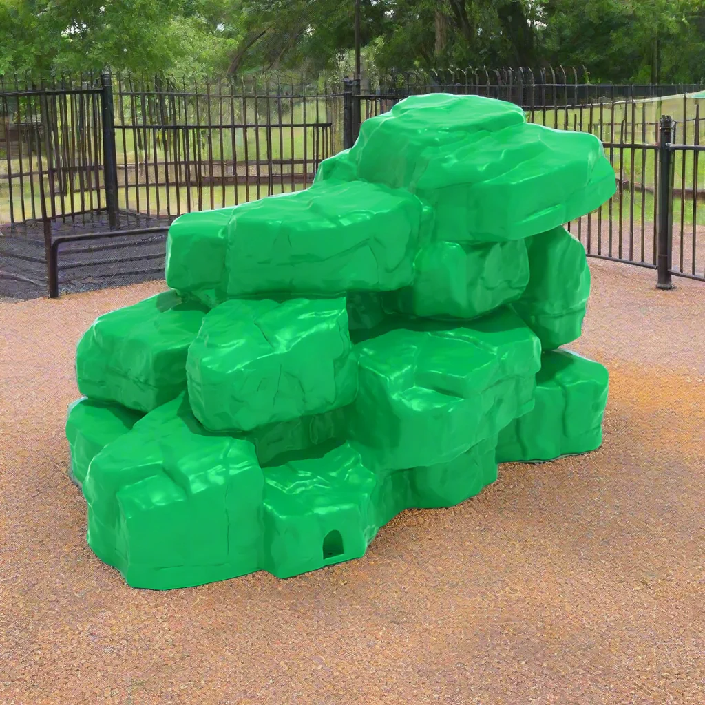 3' Green Boulder Climber | Realistic Rock Climbing Playground Equipment - Image 2