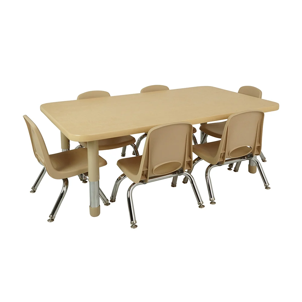 Toddler 8" Sand Stack Chairs 2-Piece Set | Easy-Clean, No-Snag Classroom Seating - Image 4