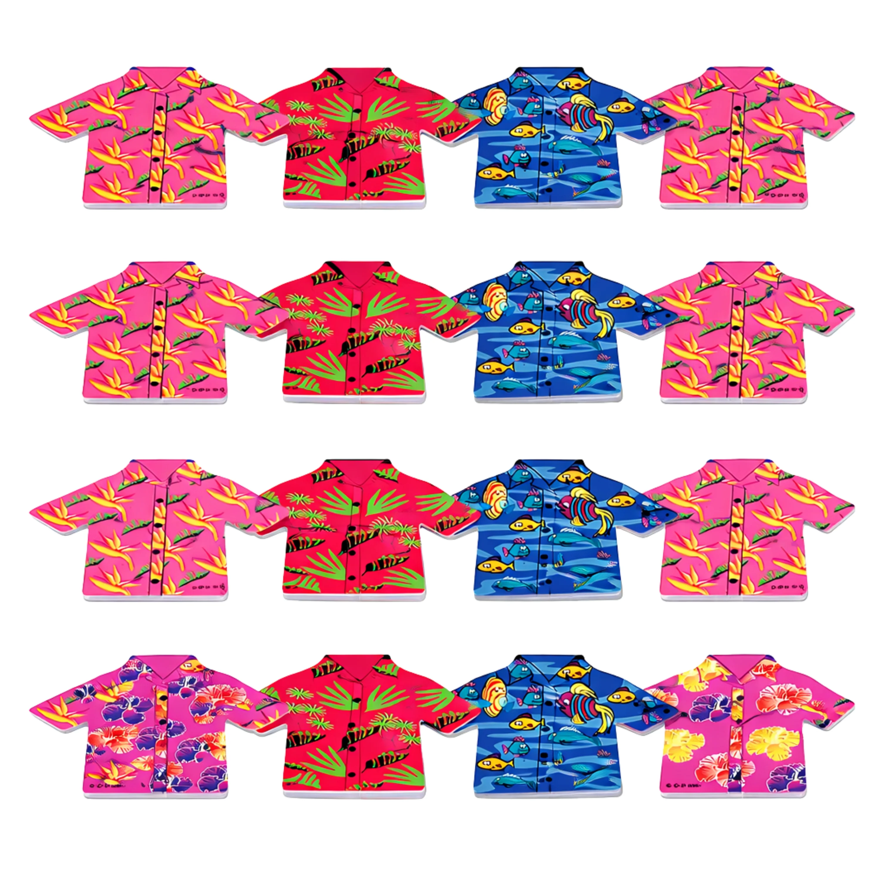 Tropical Shirt Memo Pads - Set of 12 - Image 3