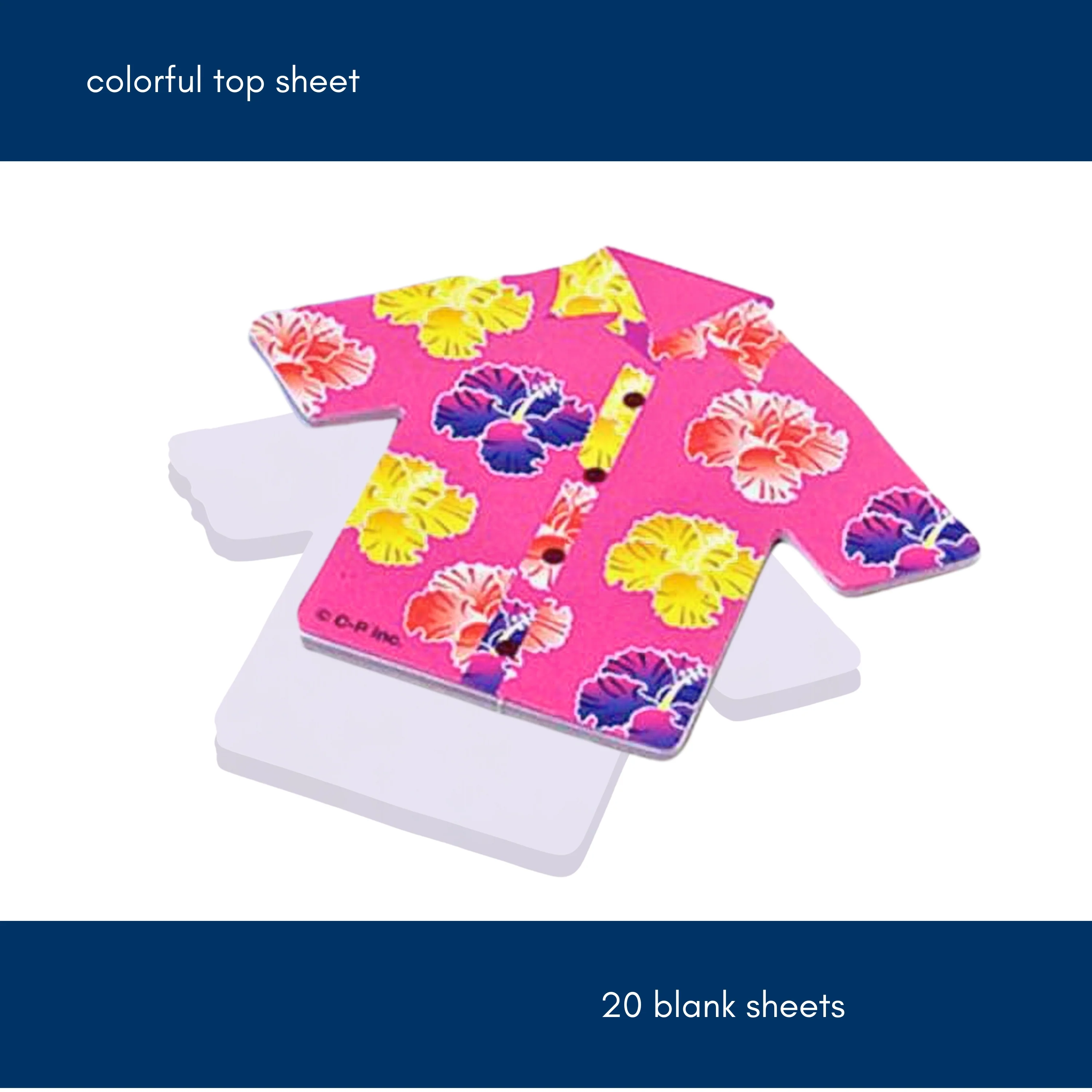 Tropical Shirt Memo Pads - Set of 12 - Image 4