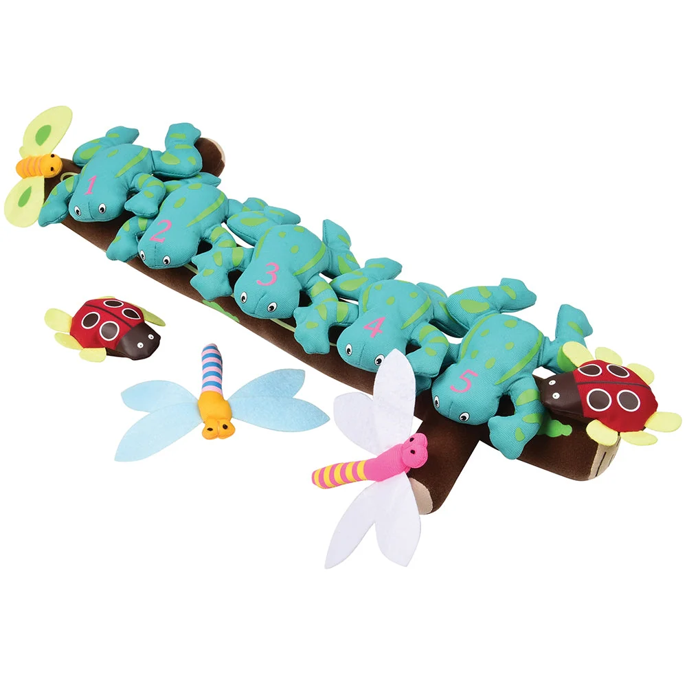 Five Green & Speckled Frogs Song & Storybook Props Set - Image 2