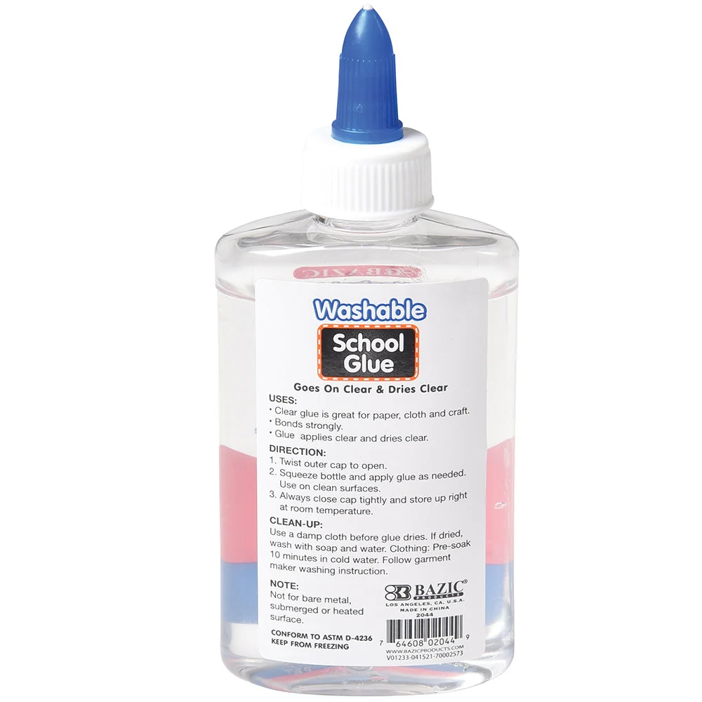 Clear Washable School Glue - Individual Bottle - Image 2