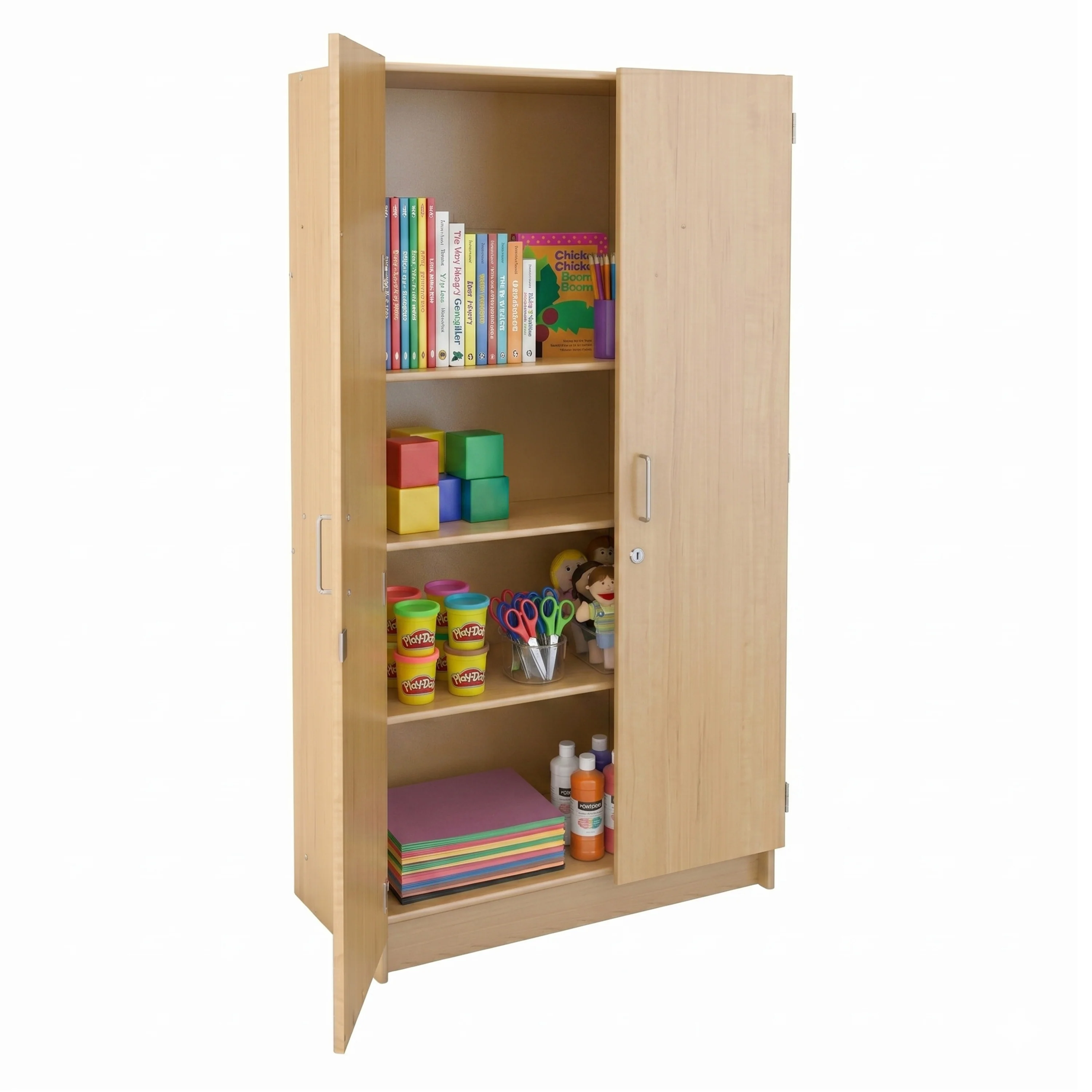Lockable Teacher Storage Cabinet | Secure, Durable Classroom Storage with Adjustable Shelves - Image 3