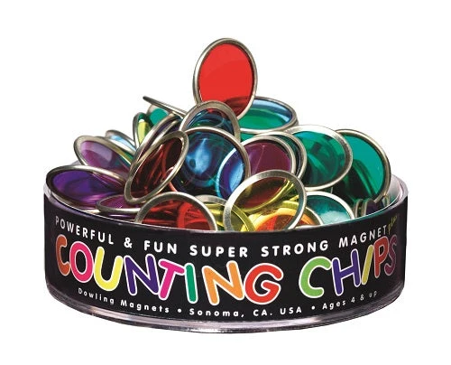 Magnetic Counting Chips & Block Magnet Set | 75-Piece STEM Learning Kit - Image 6