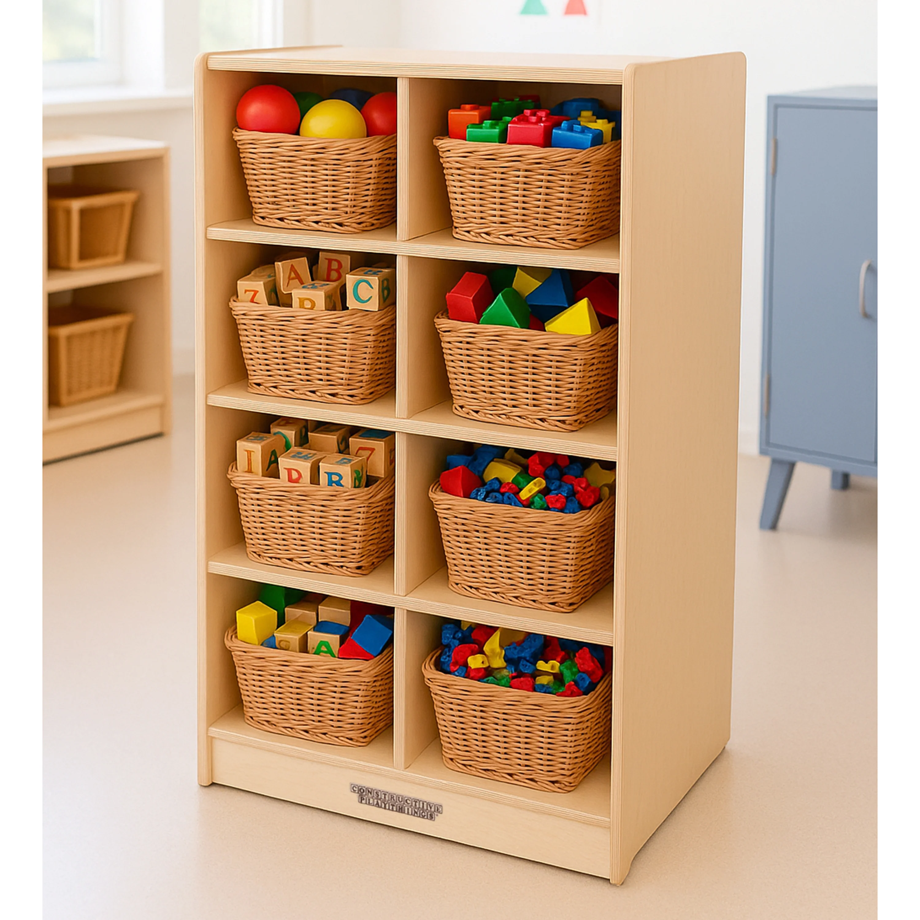 8 Tote Birch Storage Shelf | Durable Classroom Organization - Image 2