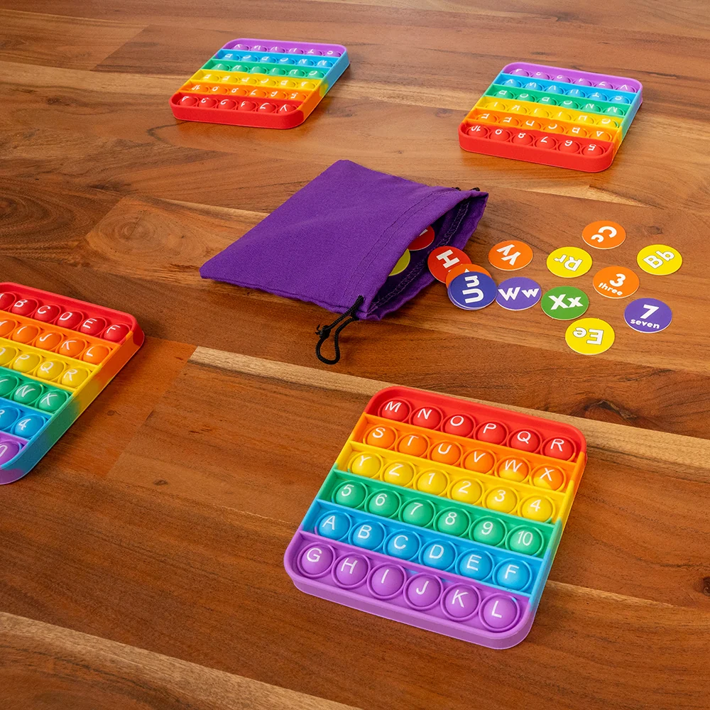 ABC Pop & Match Bingo | Multisensory Alphabet, Number & Color Preschool Learning Game | 115-Piece Set - Image 10