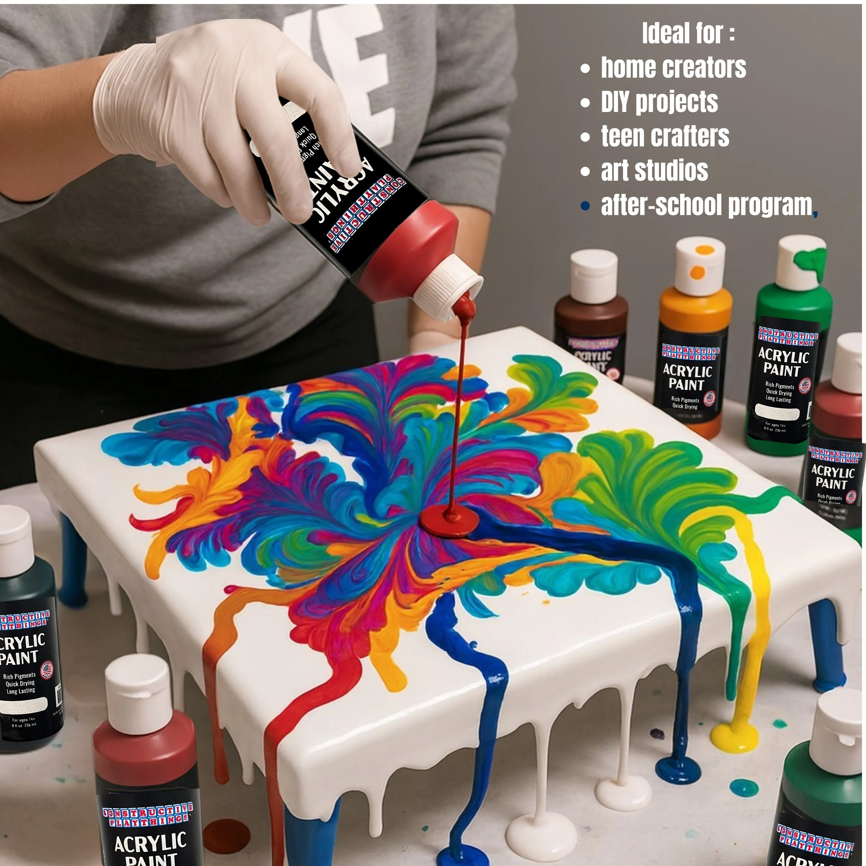 Acrylic Paint Set – 12 Vibrant Colors - Image 6