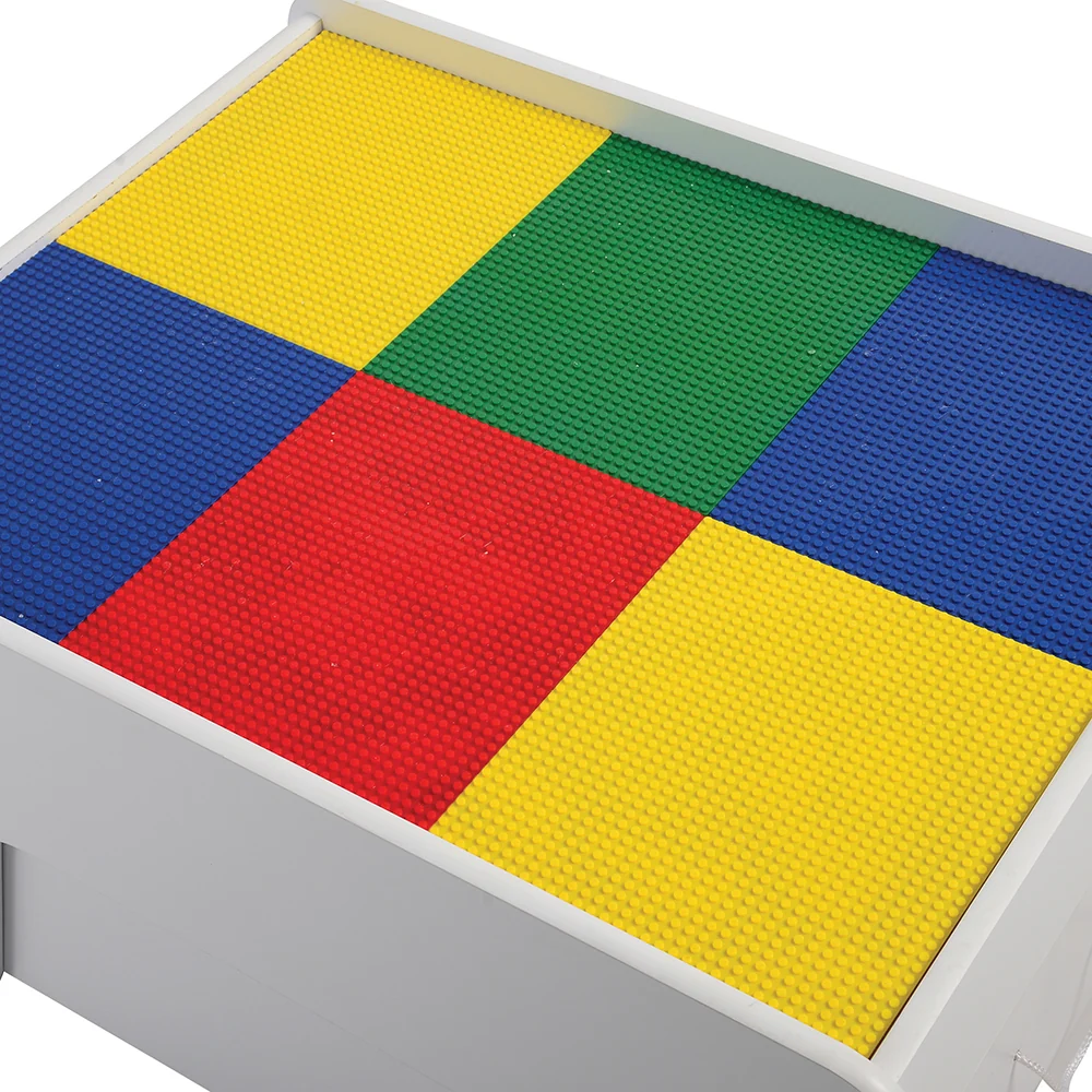 Preschool Building Brick Activity Table with Storage Drawer - Image 6
