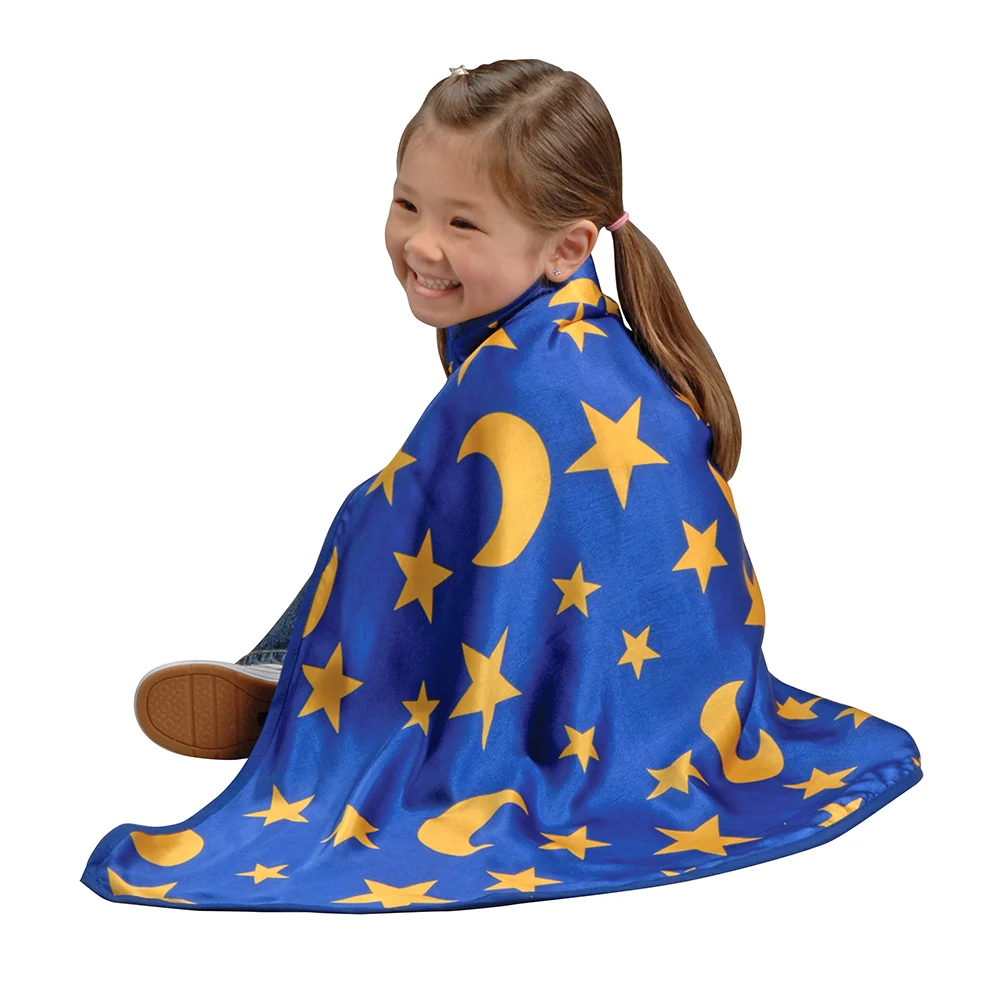 Blue & Gold Wizard Adventure Cape - Image 4
