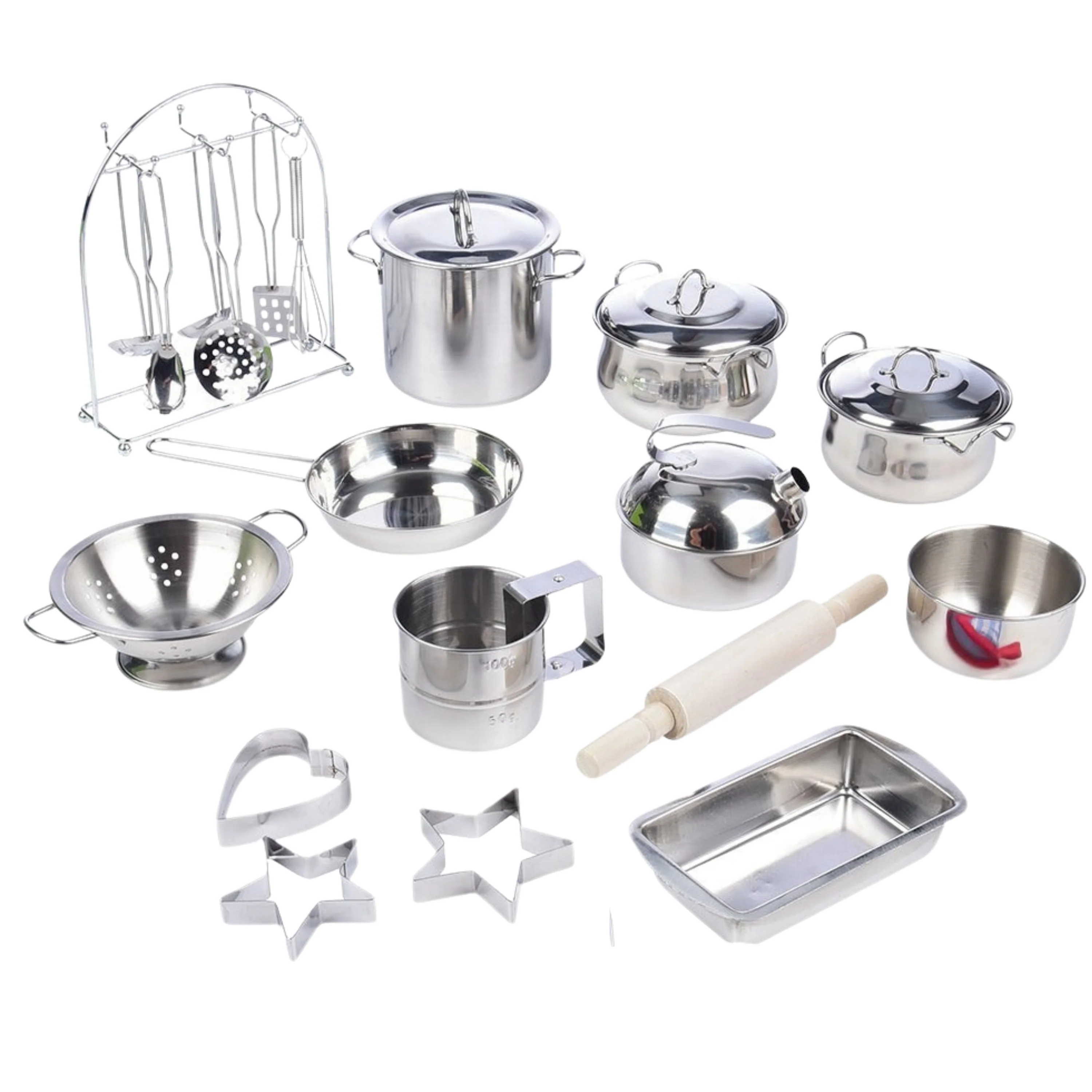 All-Play Stainless Steel 27-Piece Toy Cookware Set - Image 3