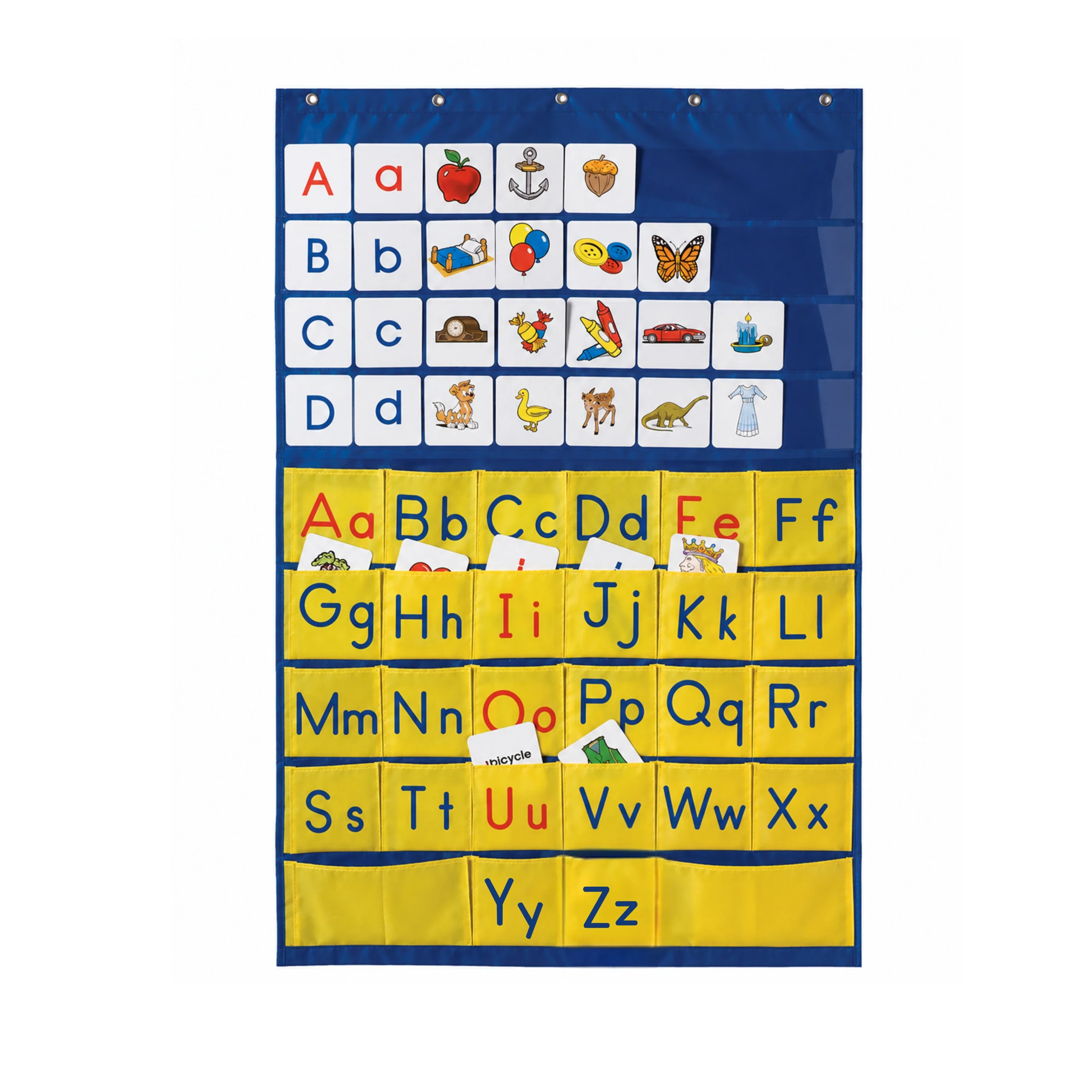 Alphabet Pocket Nylon Chart with 156 Picture Cards & 52 Letter Cards - Image 3