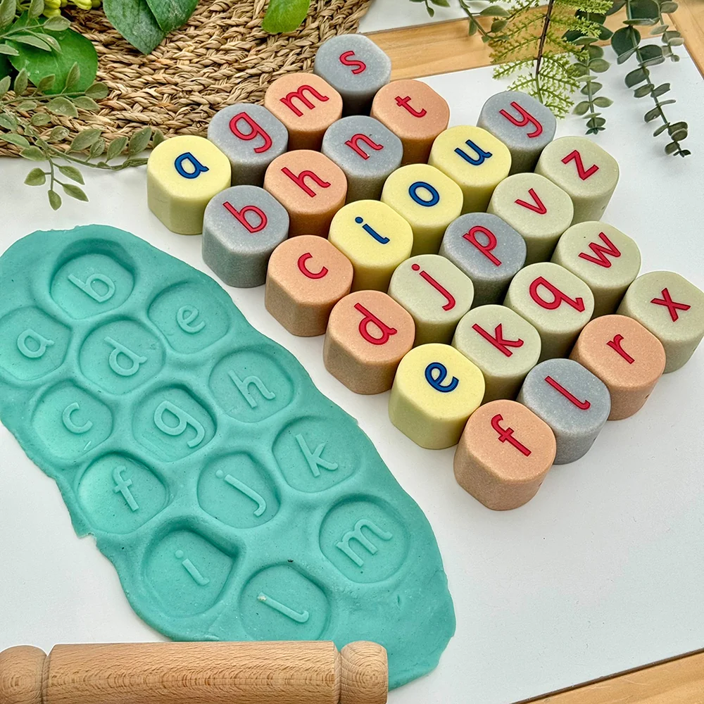 Tactile Lowercase Alphabet Stamping Stones | Durable Literacy Stampers - Image 10