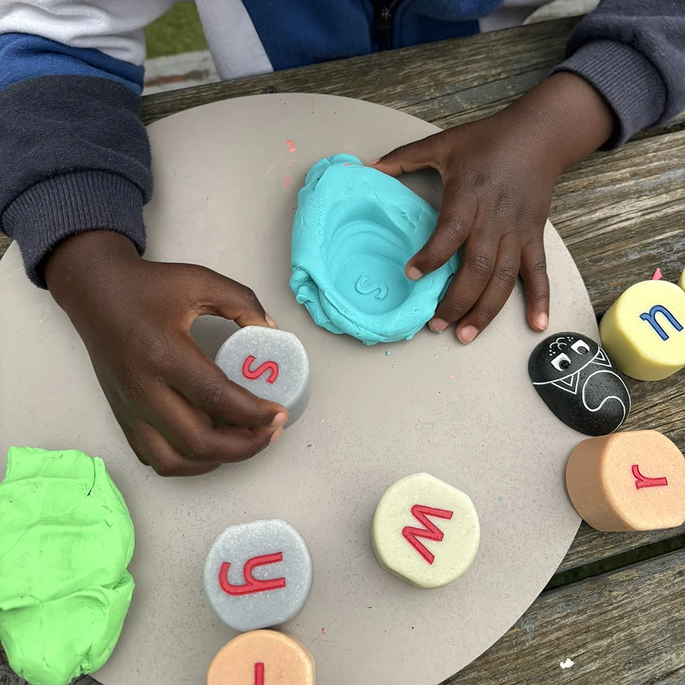Tactile Lowercase Alphabet Stamping Stones | Durable Literacy Stampers - Image 11
