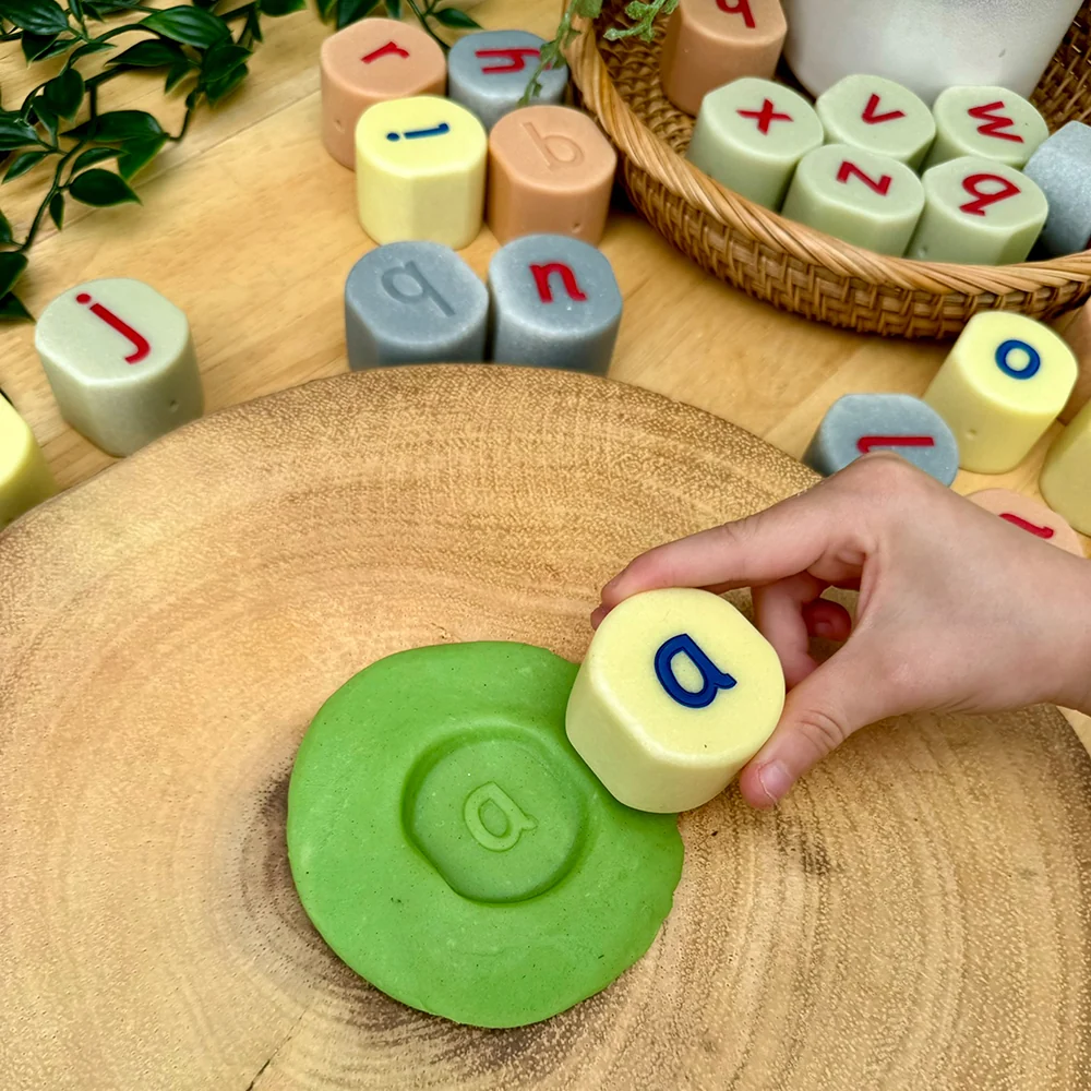 Tactile Lowercase Alphabet Stamping Stones | Durable Literacy Stampers - Image 12
