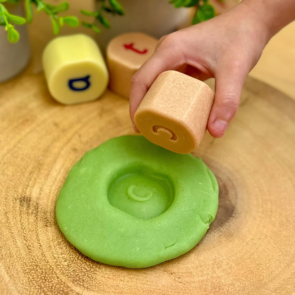 Tactile Lowercase Alphabet Stamping Stones | Durable Literacy Stampers - Image 3