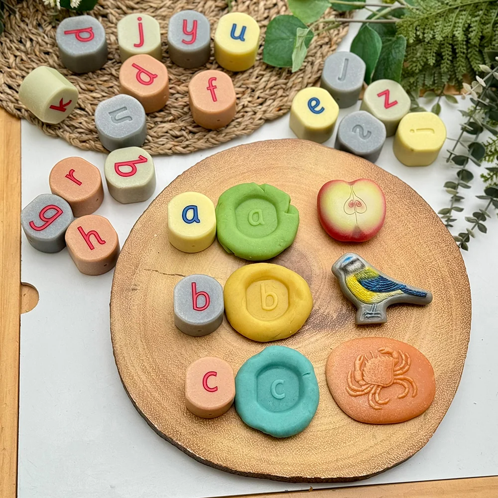 Tactile Lowercase Alphabet Stamping Stones | Durable Literacy Stampers - Image 5
