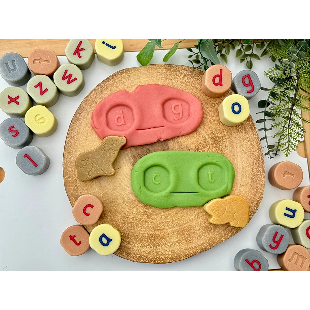 Tactile Lowercase Alphabet Stamping Stones | Durable Literacy Stampers - Image 6