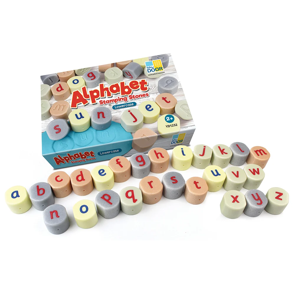 Tactile Lowercase Alphabet Stamping Stones | Durable Literacy Stampers - Image 7