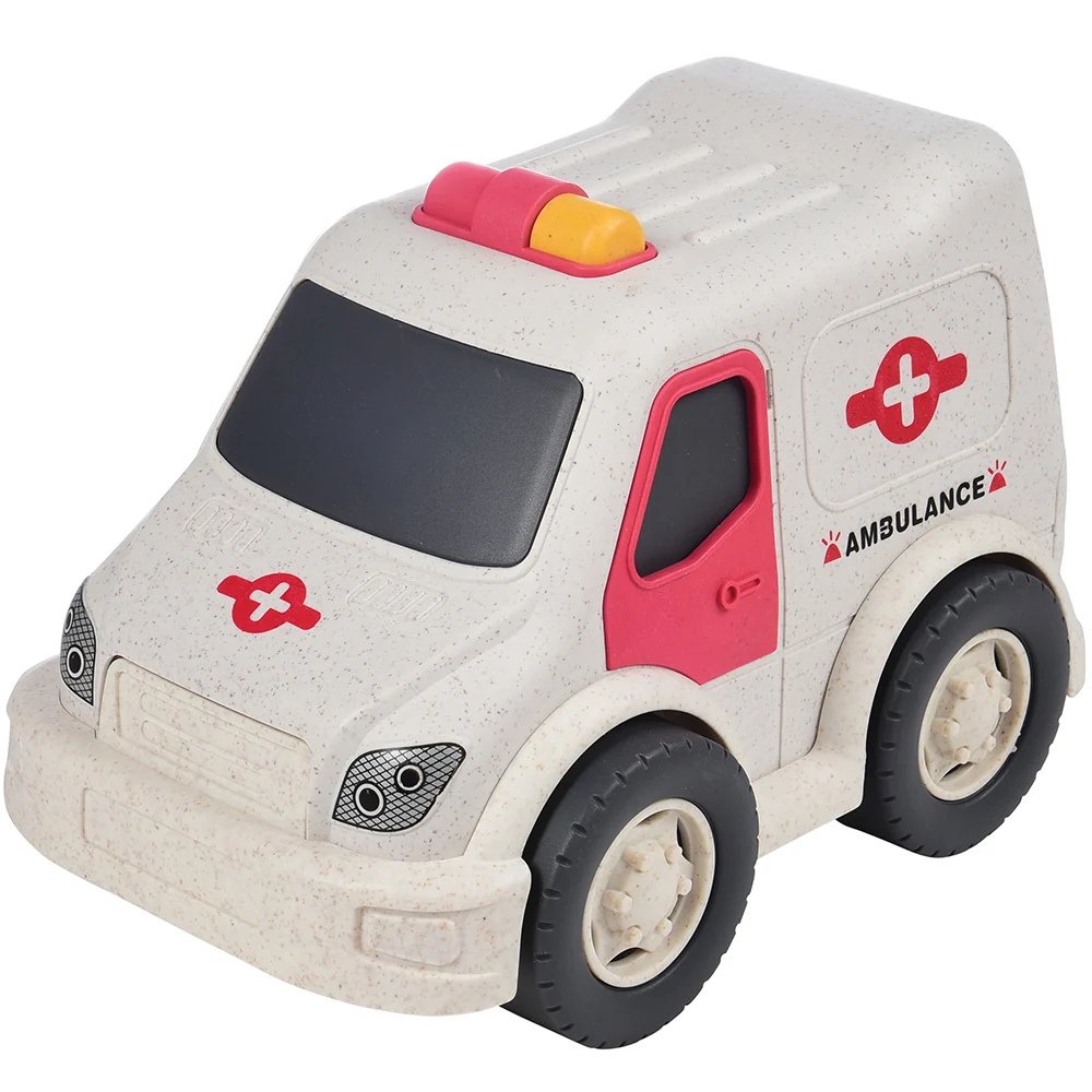 Eco-Friendly Wheat Straw Ambulance Toy