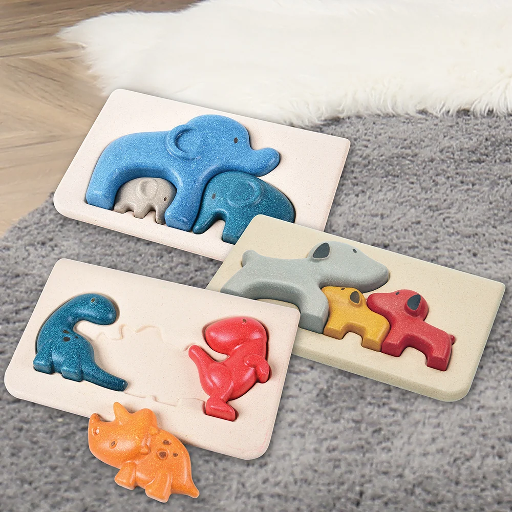 Chunky Animal Puzzle Set | Eco-Friendly, Multi-Purpose Learning Toy - Image 2