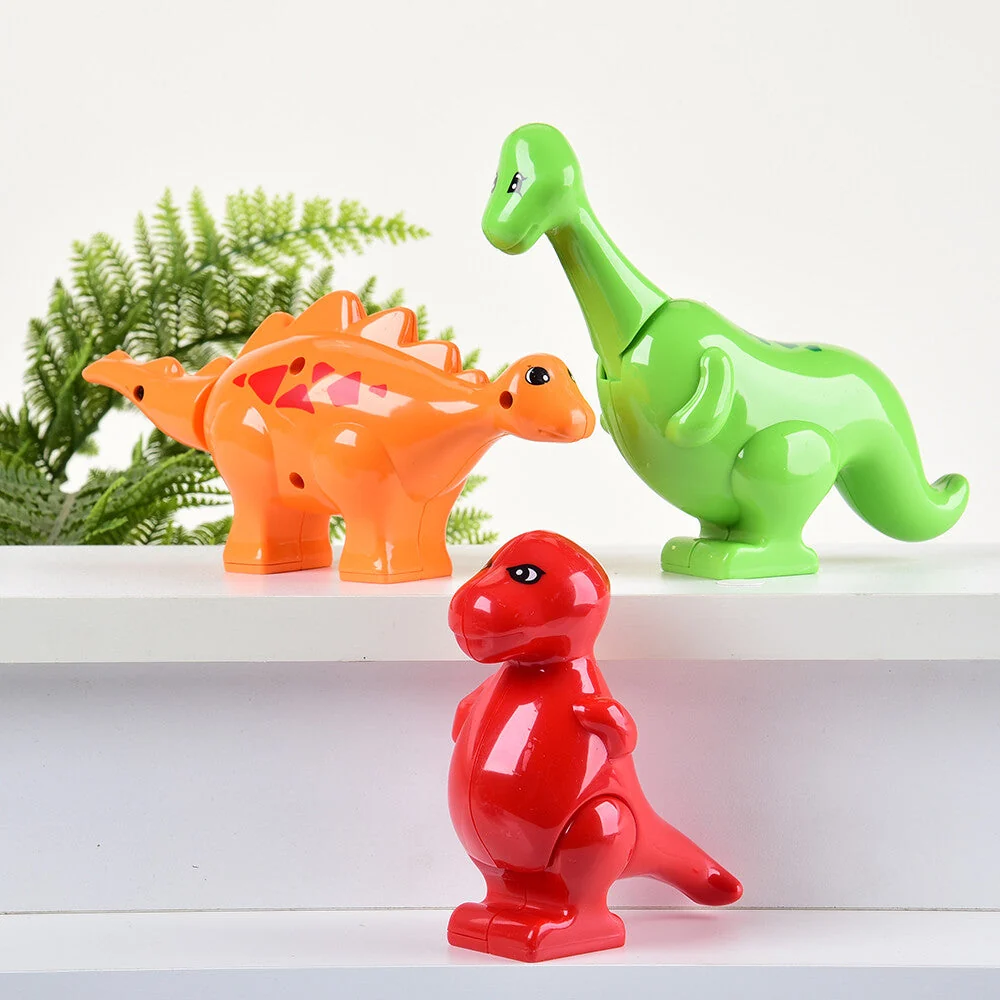 Animals for Preschool Building Bricks | 17-Piece Dinosaur, Wild & Farm Animal Play Set - Image 12