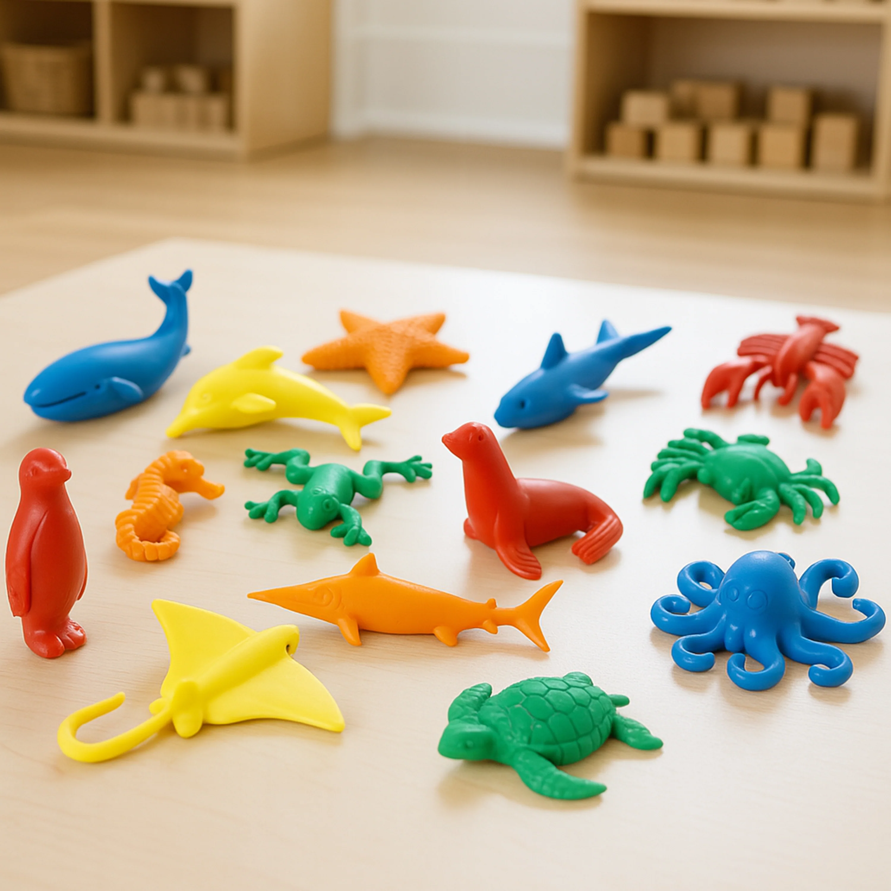 Aquatic Animal Math Counters | 84-Piece Sorting & Counting Set - Image 2