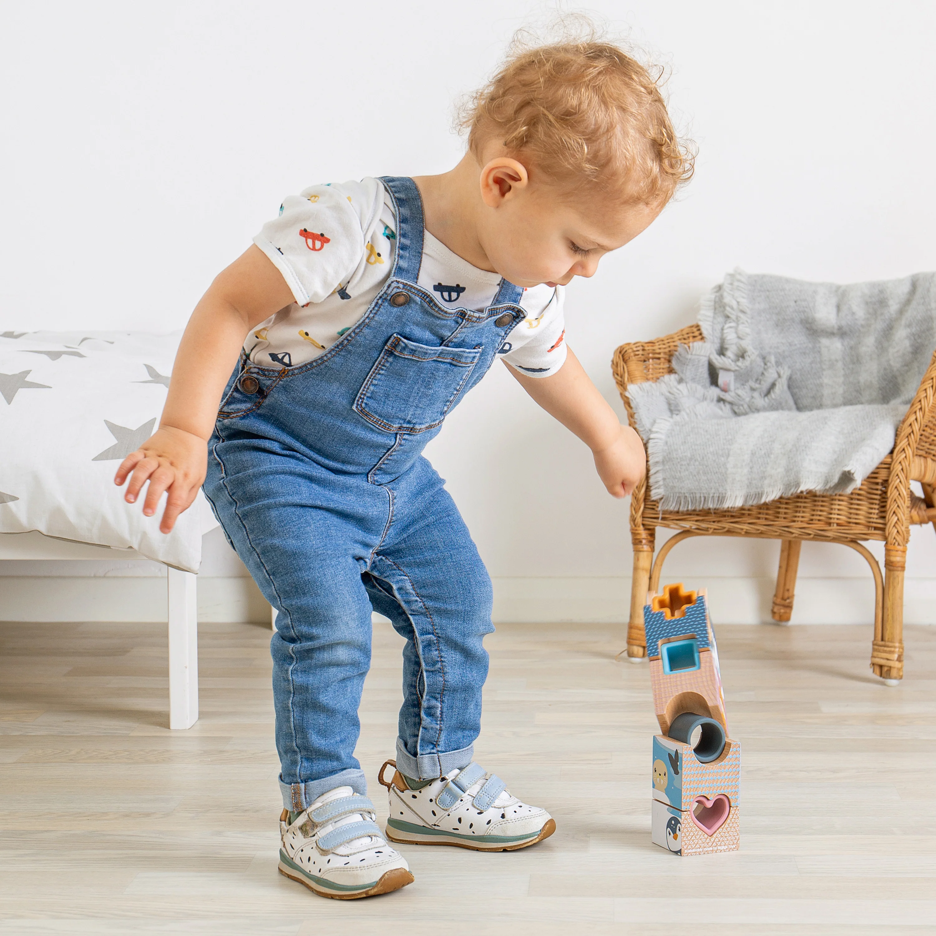 Arctic Tower Puzzle | 9 Piece Silicone & Wooden Shape Sorter Stacking Toy with Arctic Animal Designs - Image 6