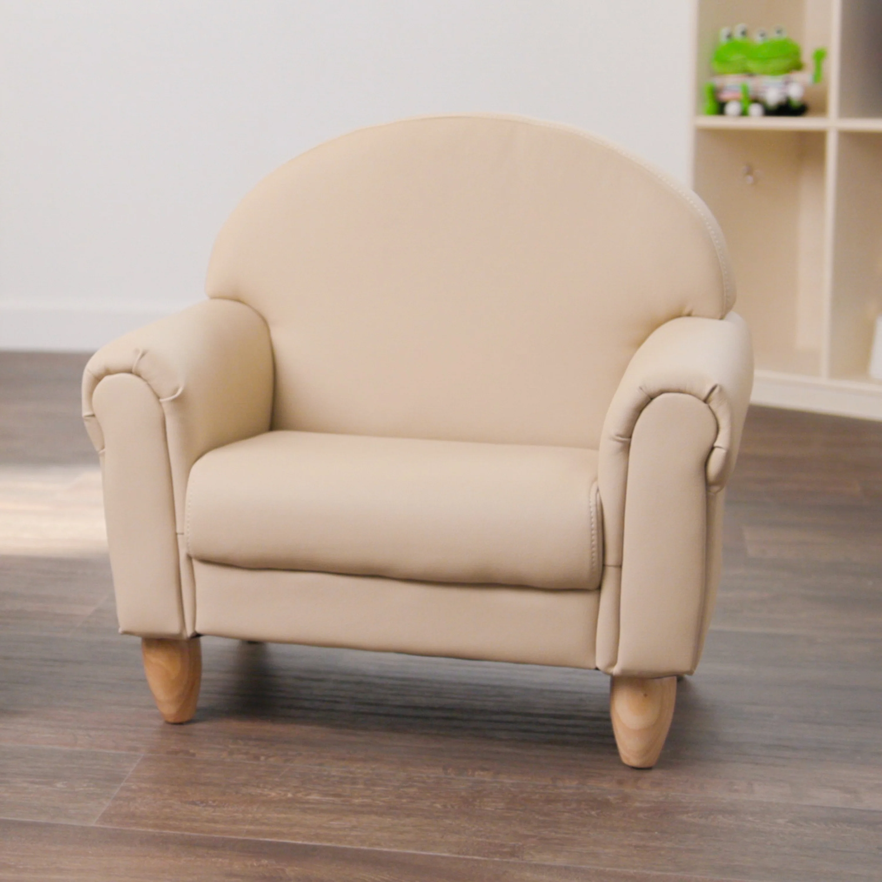As We Grow™ Kids Chair | Adjustable Vegan-Leather Seating with Natural Wood Legs - Image 2
