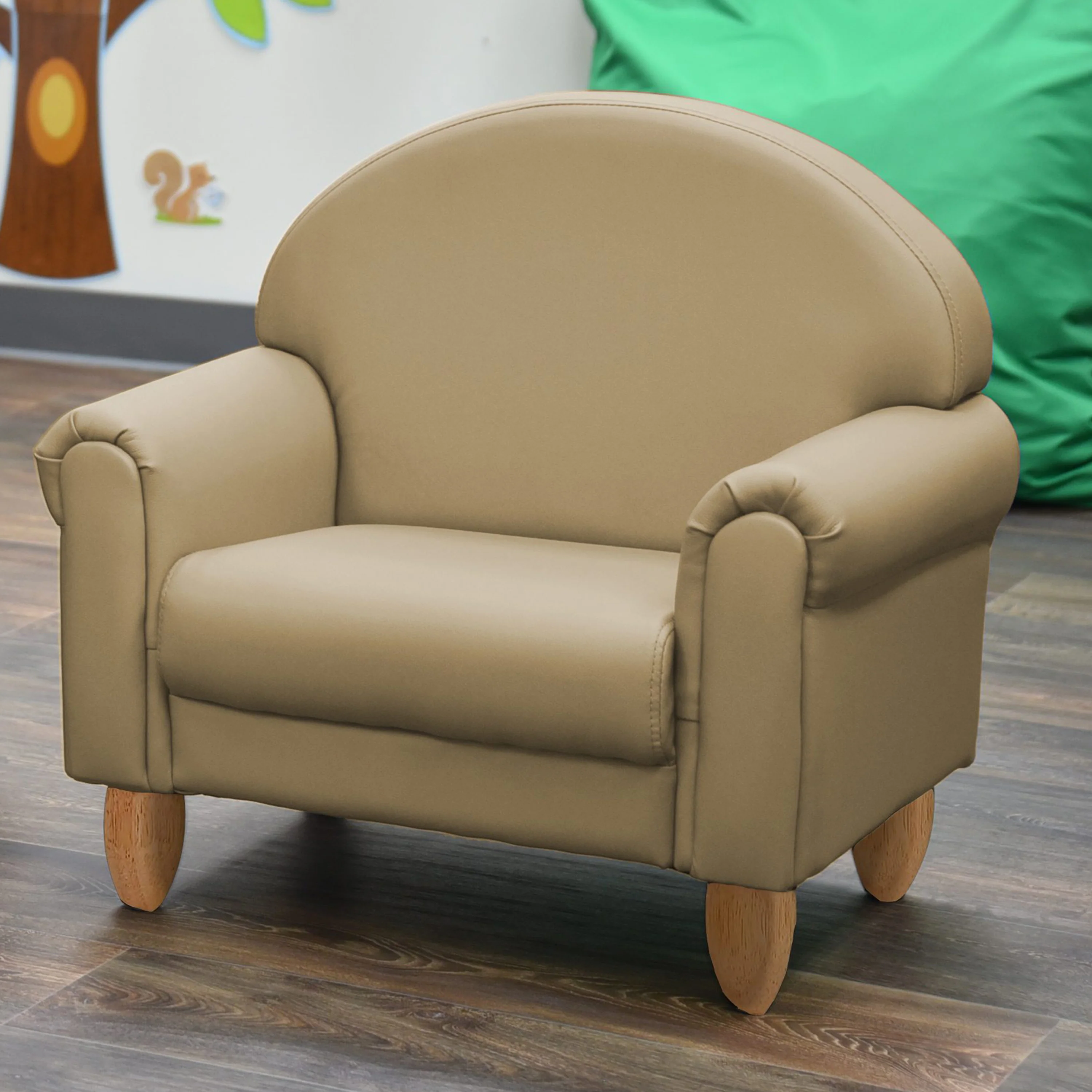 As We Grow™ Kids Chair | Adjustable Vegan-Leather Seating with Natural Wood Legs - Image 4