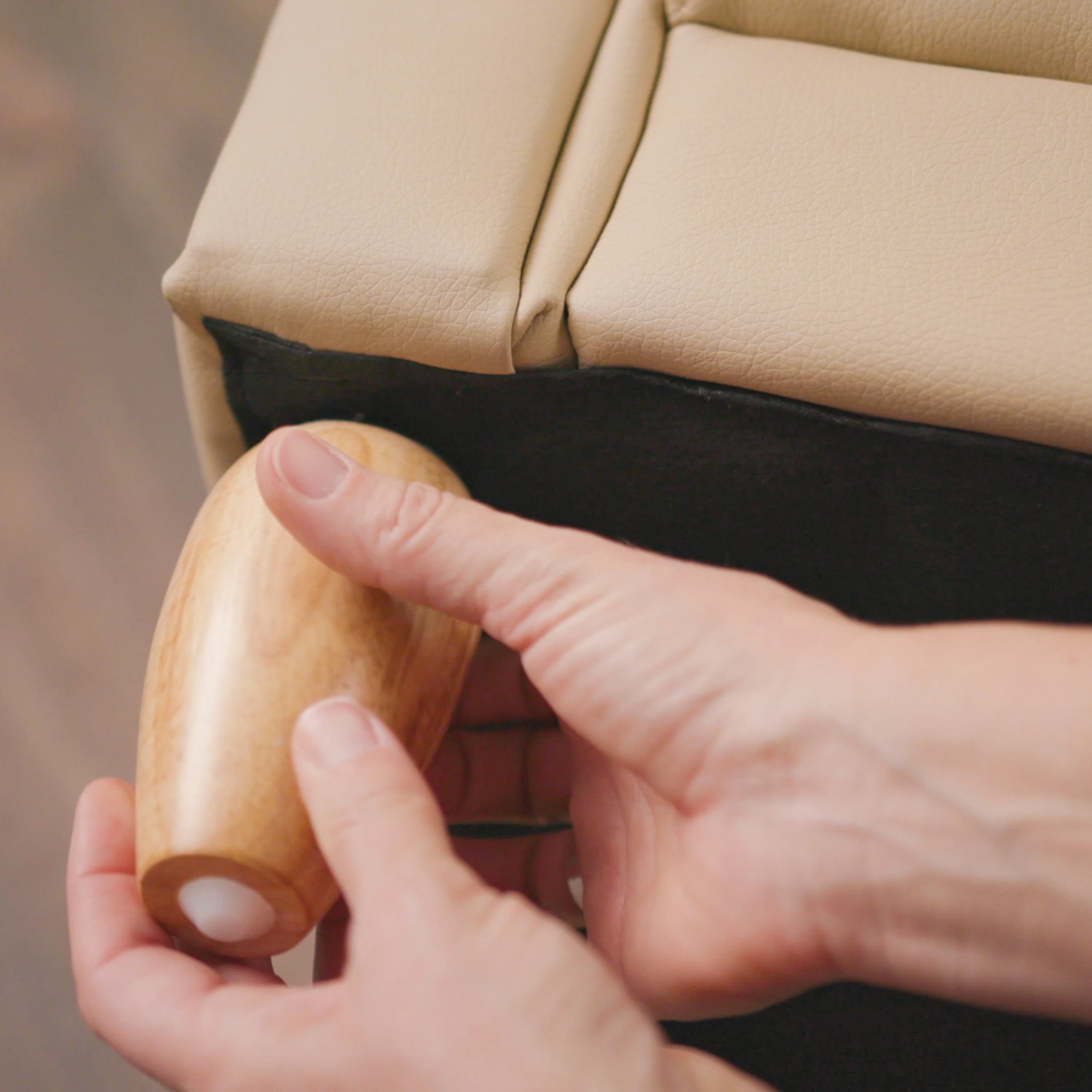 As We Grow™ Kids Sofa | Adjustable Vegan-Leather Seating with Natural Wood Legs - Image 7
