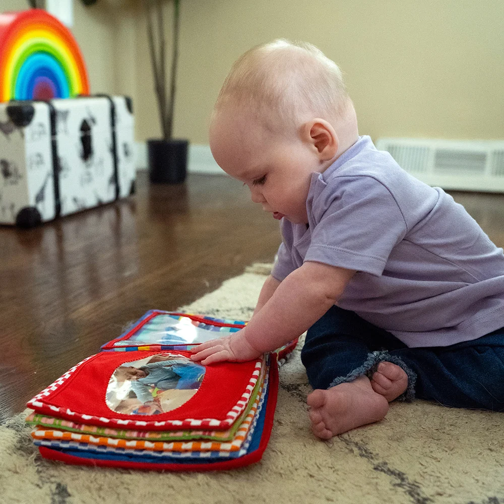 Baby's First Photo Album | Interactive Family & Friends Recognition Book with Mirror - Image 19