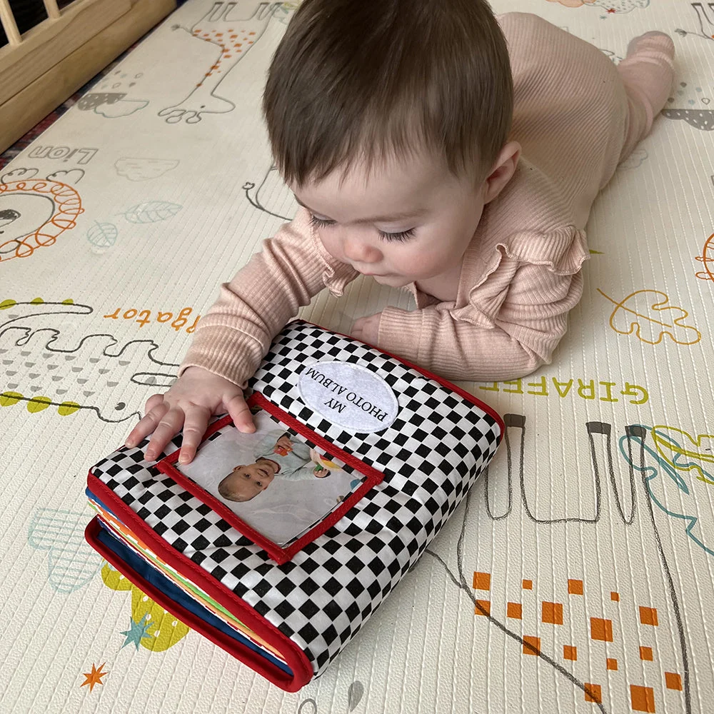 Baby's First Photo Album | Interactive Family & Friends Recognition Book with Mirror - Image 9