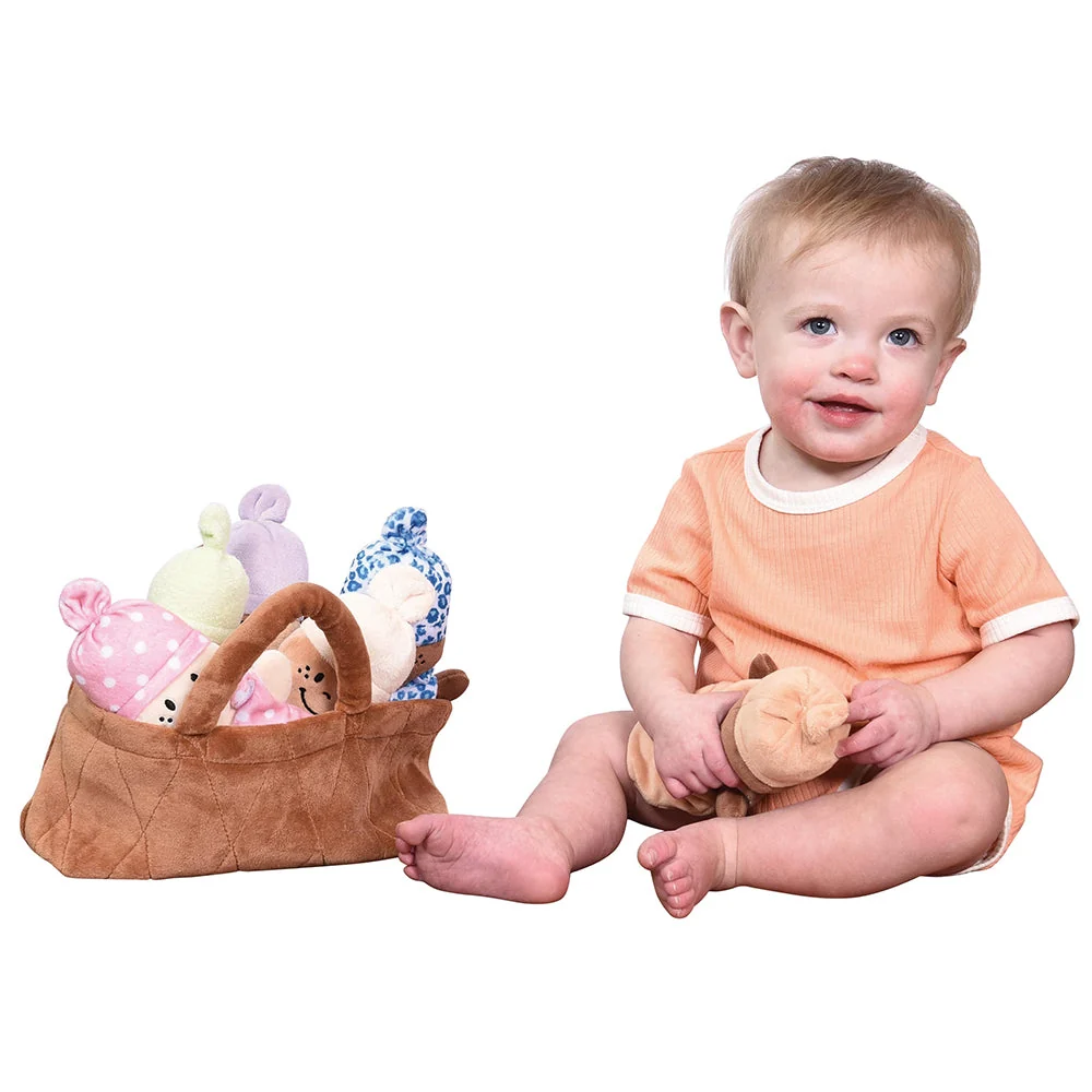 Basket of Babies | Six Soft, Diverse Dolls with Removable Dresses & Take-Along Basket - Image 19