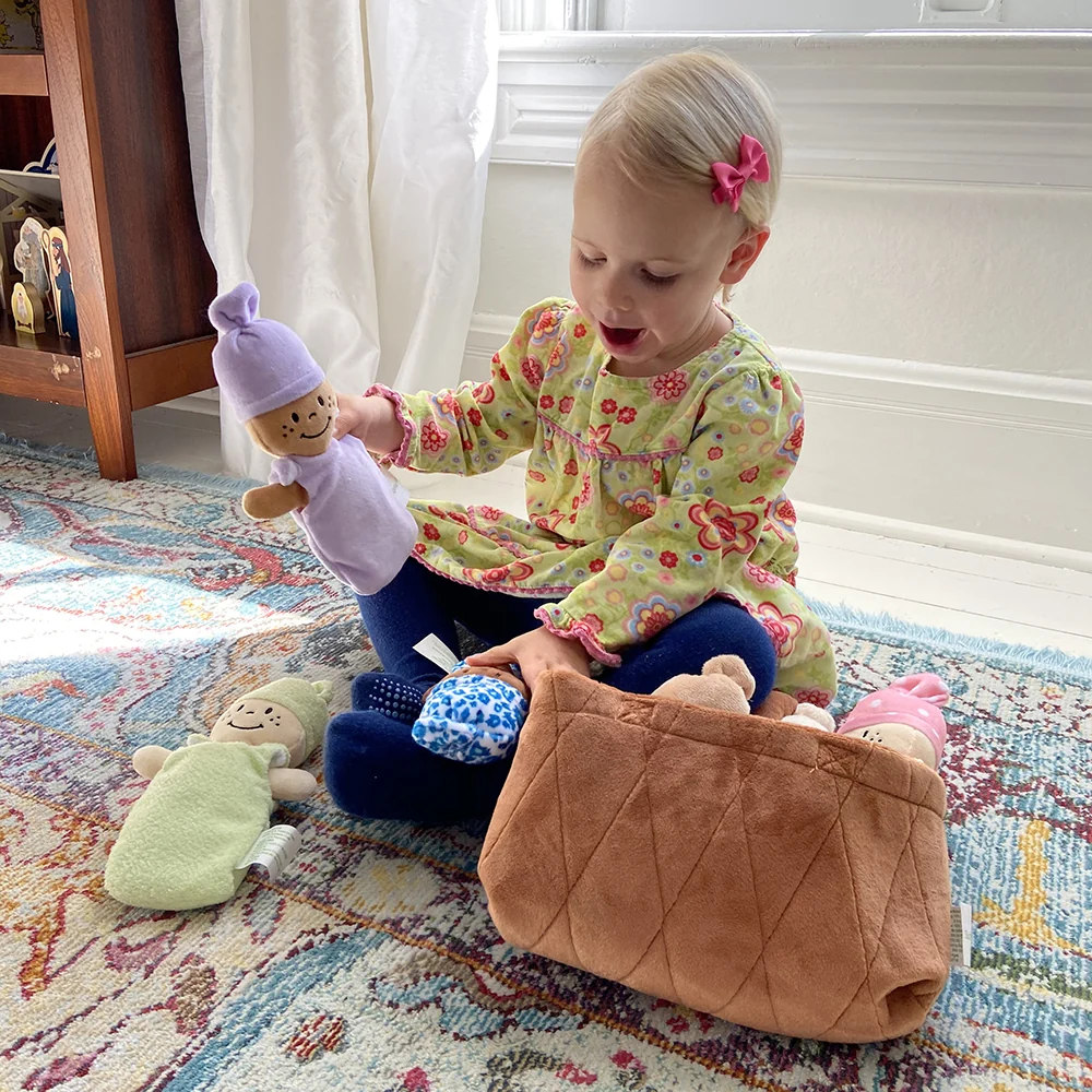 Basket of Babies | Six Soft, Diverse Dolls with Removable Dresses & Take-Along Basket - Image 8
