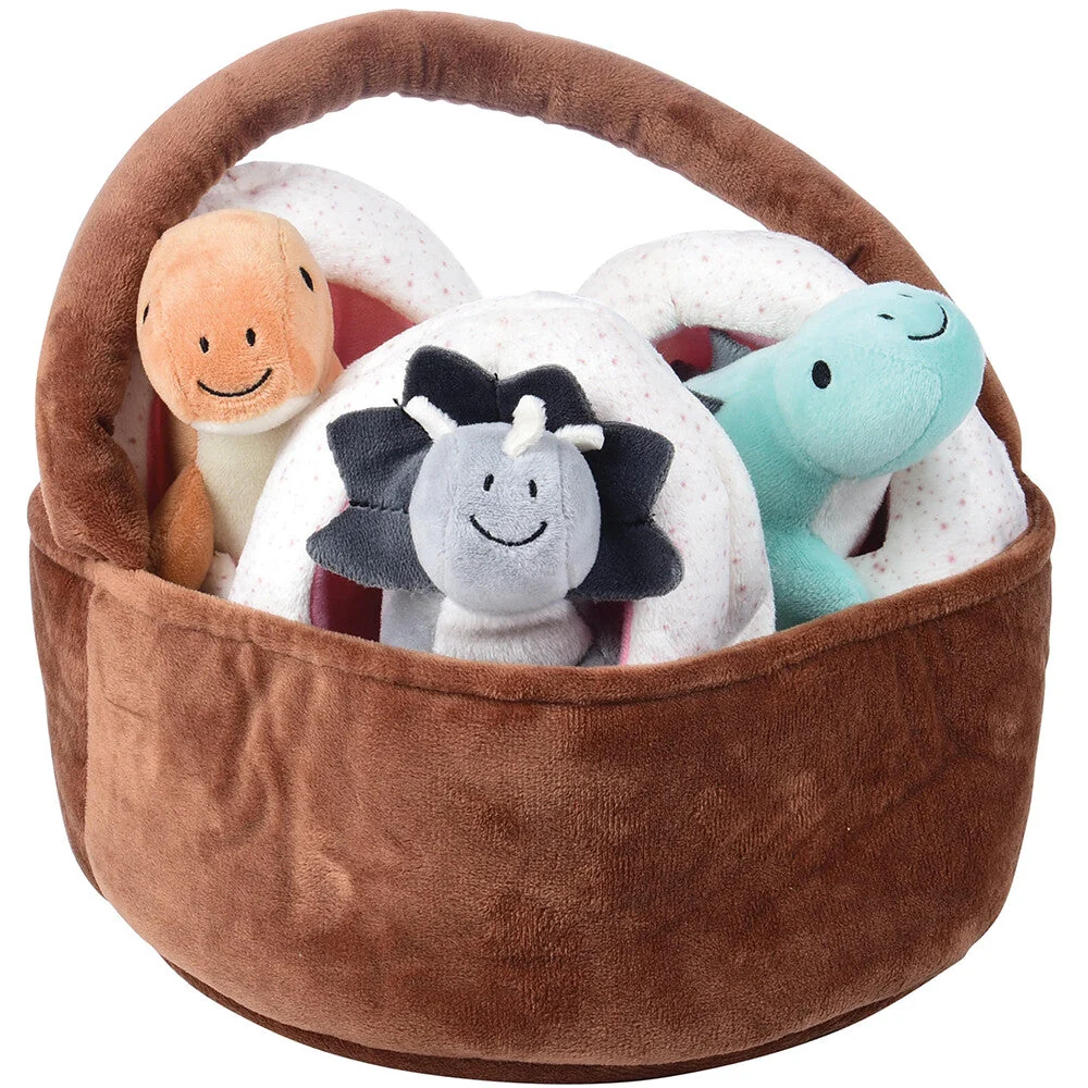 Prehistoric Basket of Dinos Plush Play Set | 7-Piece Soft Toy Set - Image 3