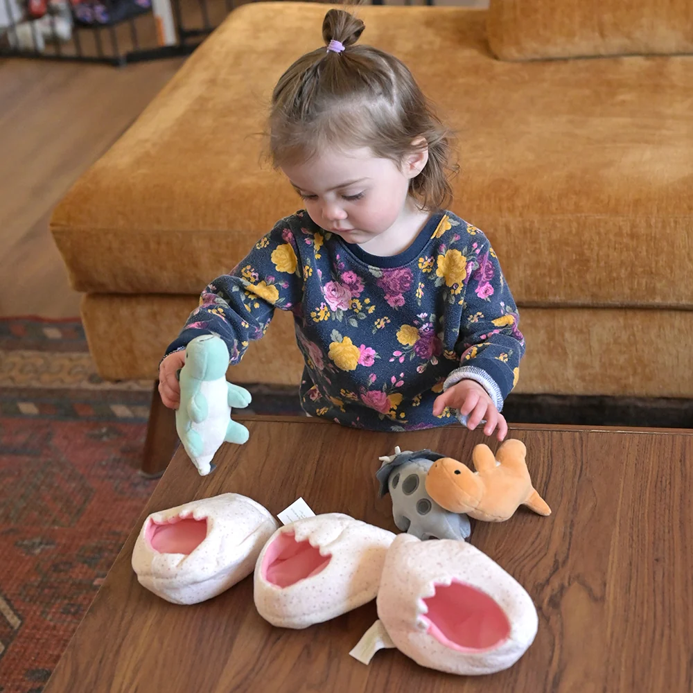 Prehistoric Basket of Dinos Plush Play Set | 7-Piece Soft Toy Set - Image 4