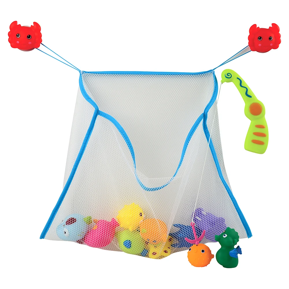 Magnetic Fishing Game with 10 Soft Sea Creatures, Fishing Pole & Draining Net - Image 5