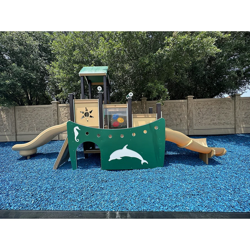 Beach Boat Themed Preschool Playground | Interactive Climber & Slide Playset for Ages 2-5 - Image 4