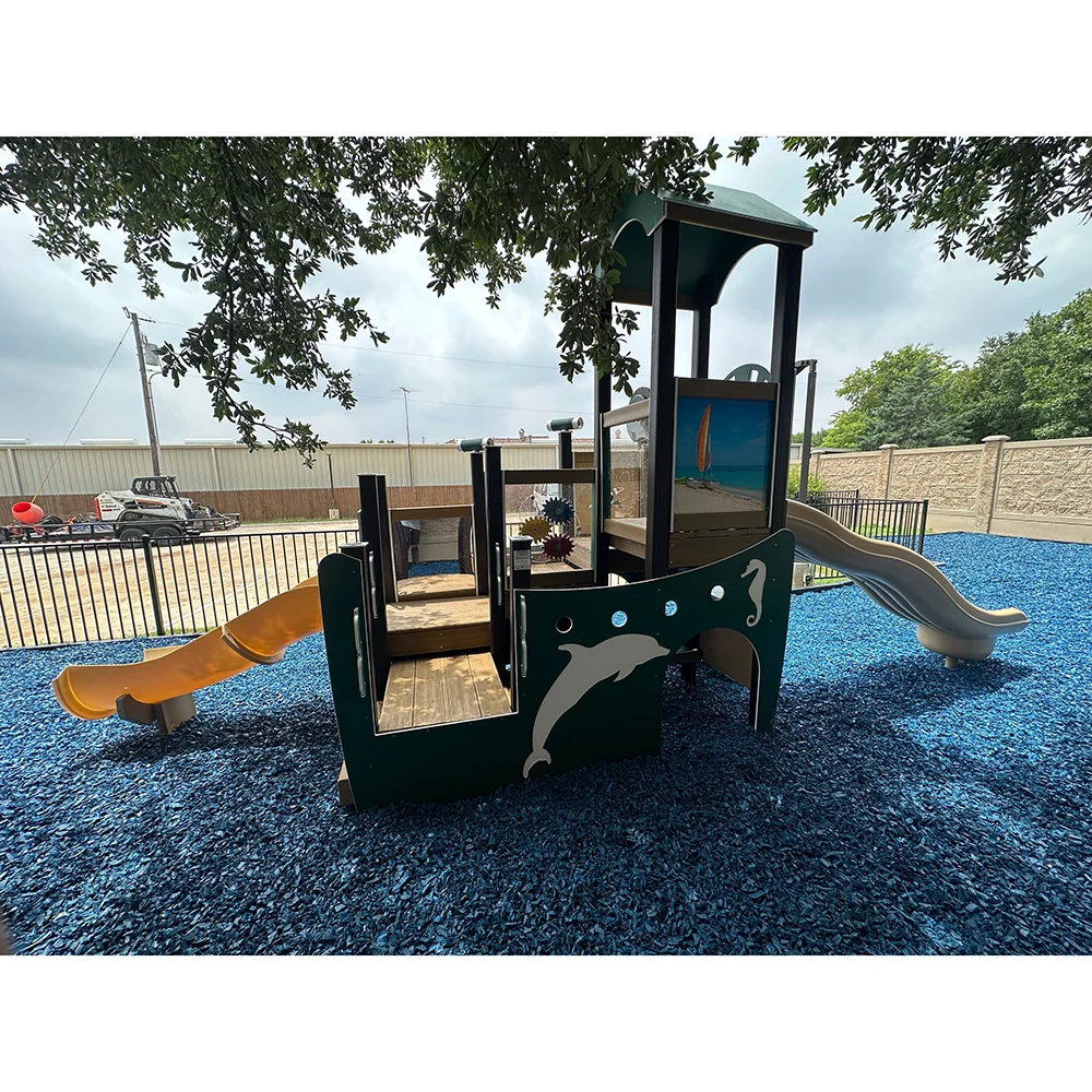 Beach Boat Themed Preschool Playground | Interactive Climber & Slide Playset for Ages 2-5 - Image 7