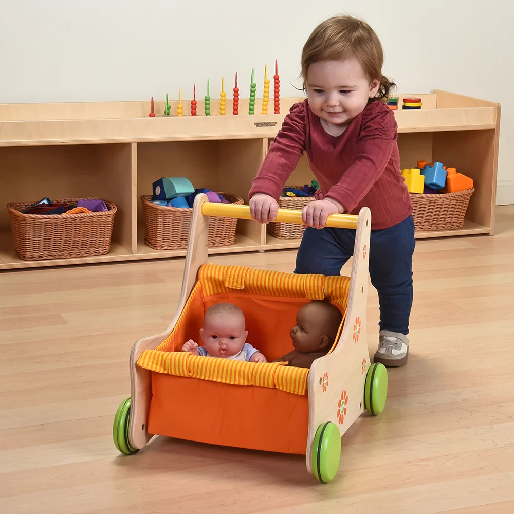 Beginner's Wooden Push Buggy with Safe Storage for Ages 12 Months+ - Image 4