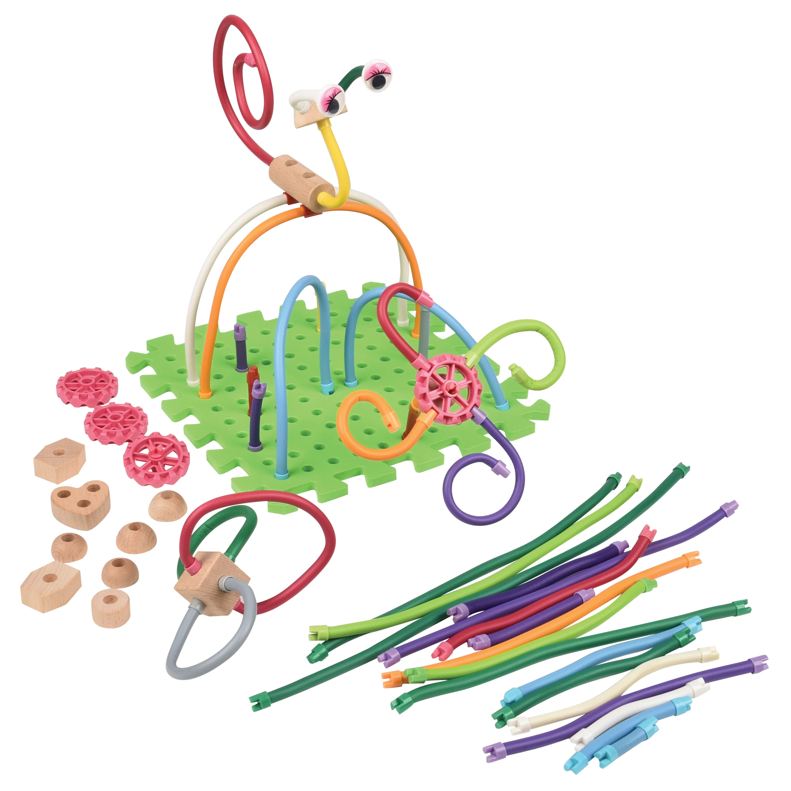 Bend-A-Build™ 94-Piece Flexible STEM Construction Toy Set | Open-Ended Building Tubes & Connectors - Image 5